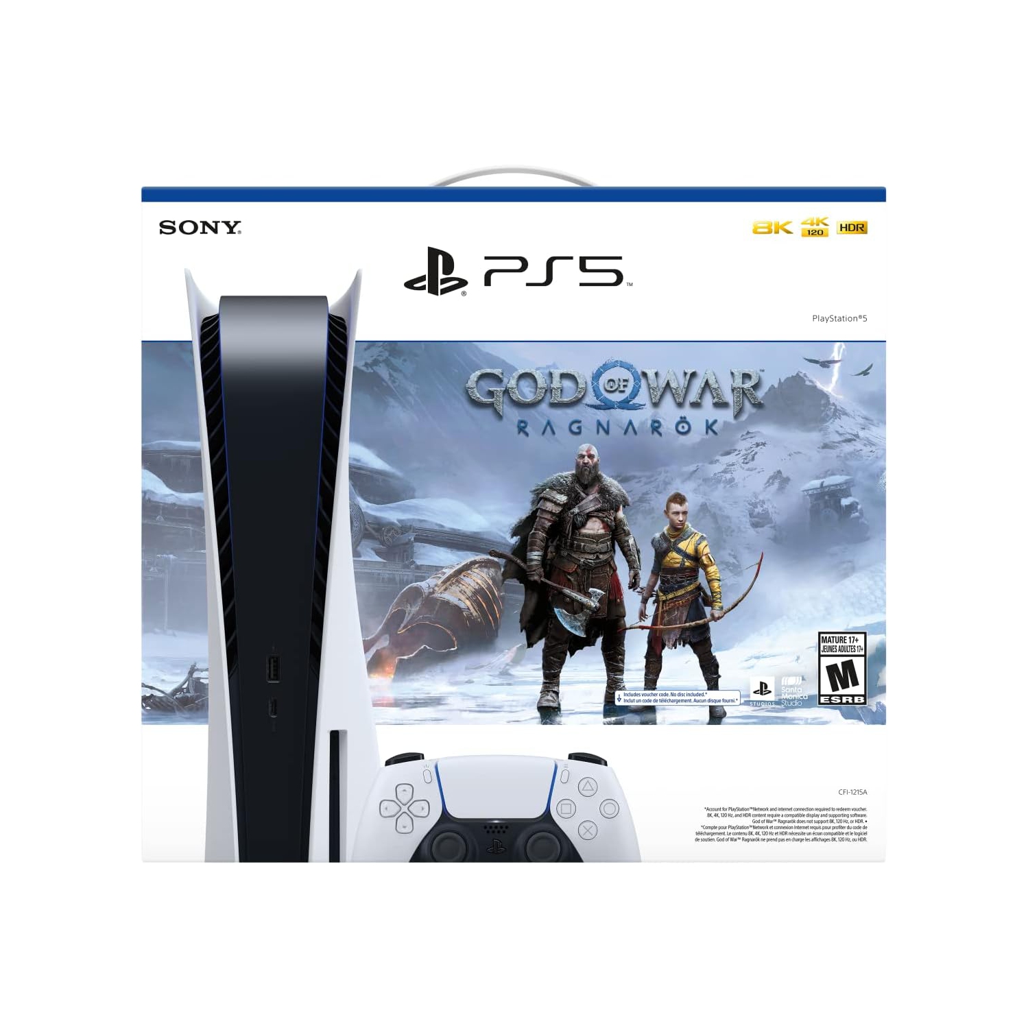 Refurbished (Good) - PlayStation 5 Console - Disc Edition - God of War Ragnarök Bundle