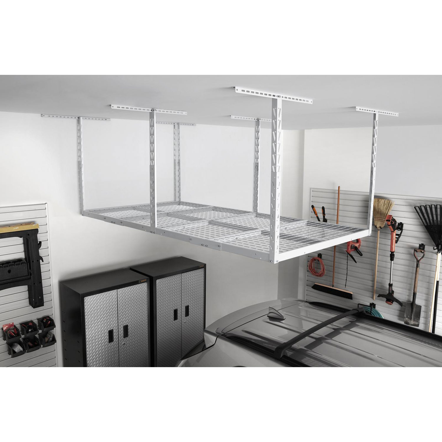 Gladiator Heavy-Duty Steel Rack Storage - Hammered White