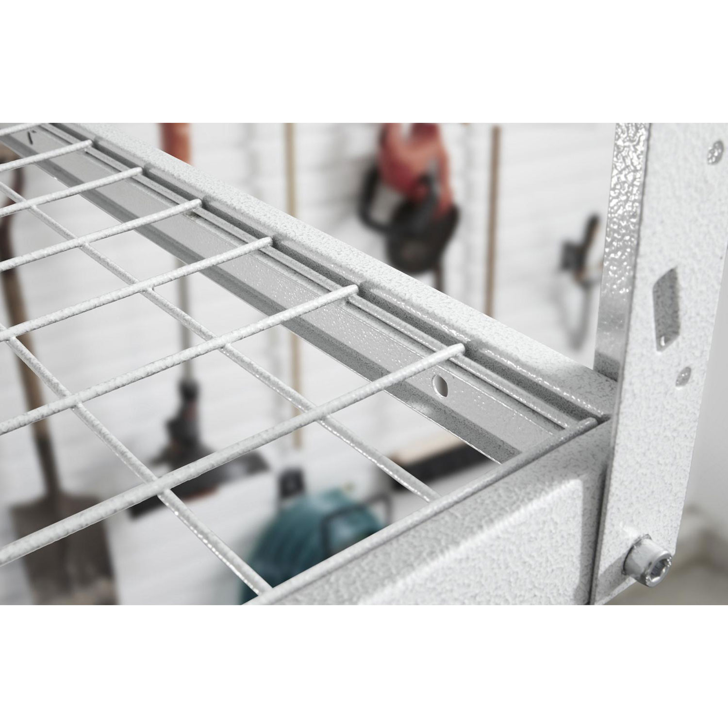 Gladiator Heavy-Duty Steel Rack Storage - Hammered White