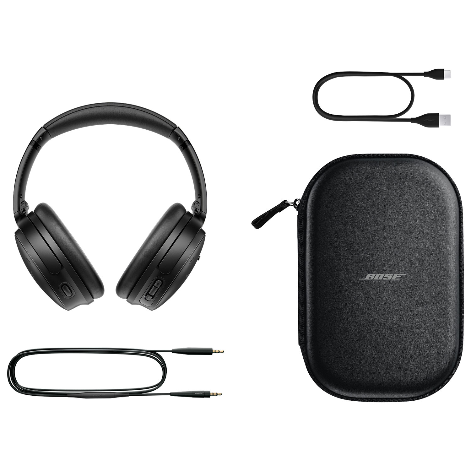 Casque d'écoute Bluetooth à suppression du bruit QuietComfort de Bose - Noir triple