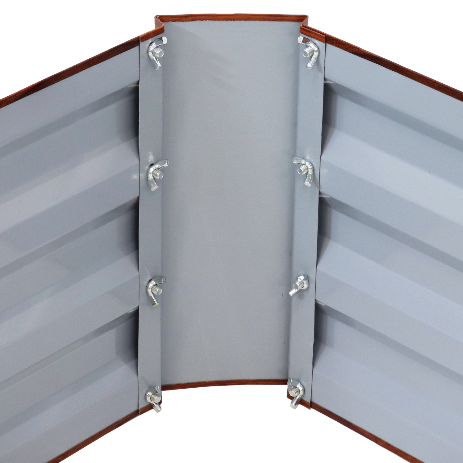 Lit de jardin surélevé en L en acier galvanisé de Sunnydaze - 59,5 po - similibois