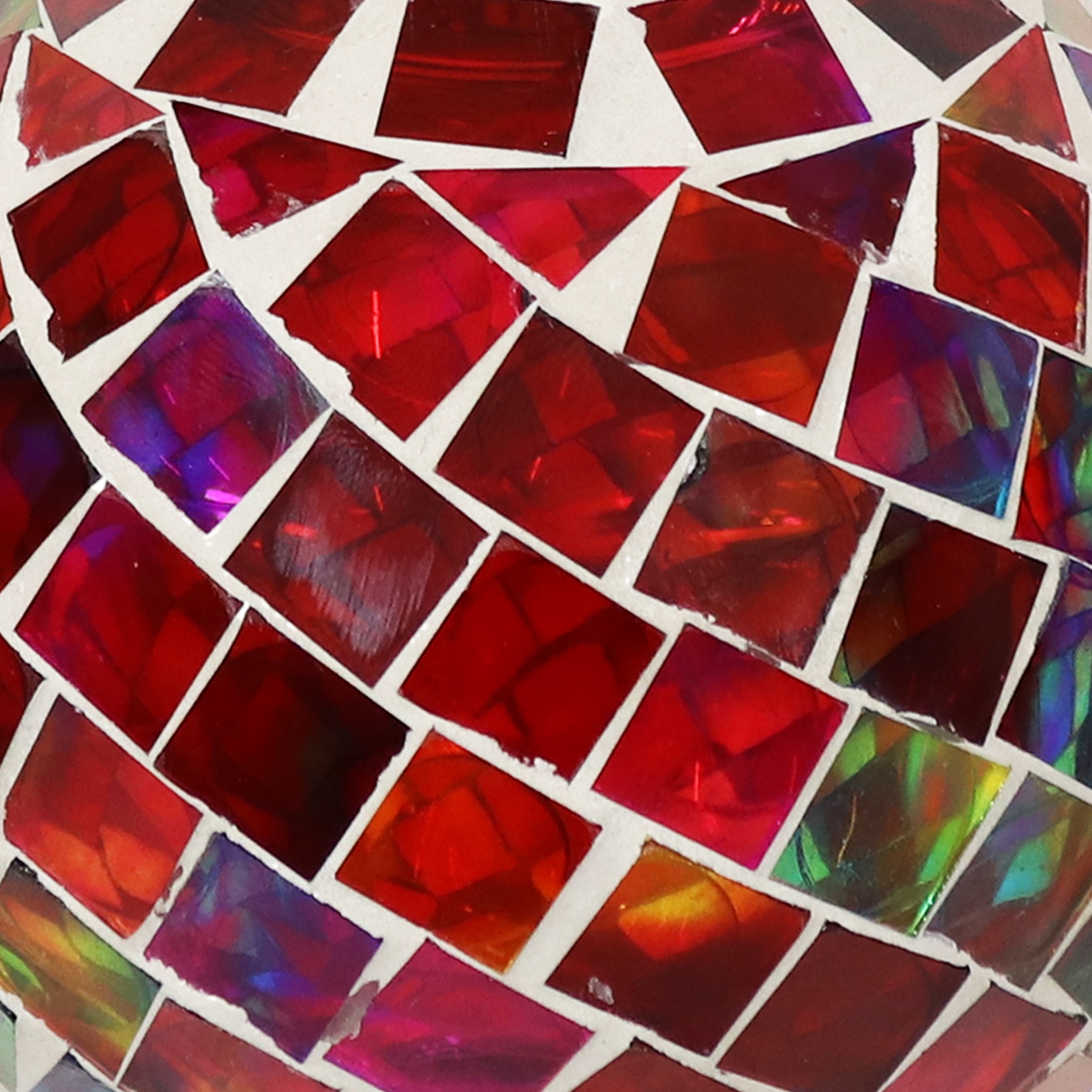 Globe d'arrosage en verre Mosaic de Sunnydaze avec Spike d'argile - mélange magenta