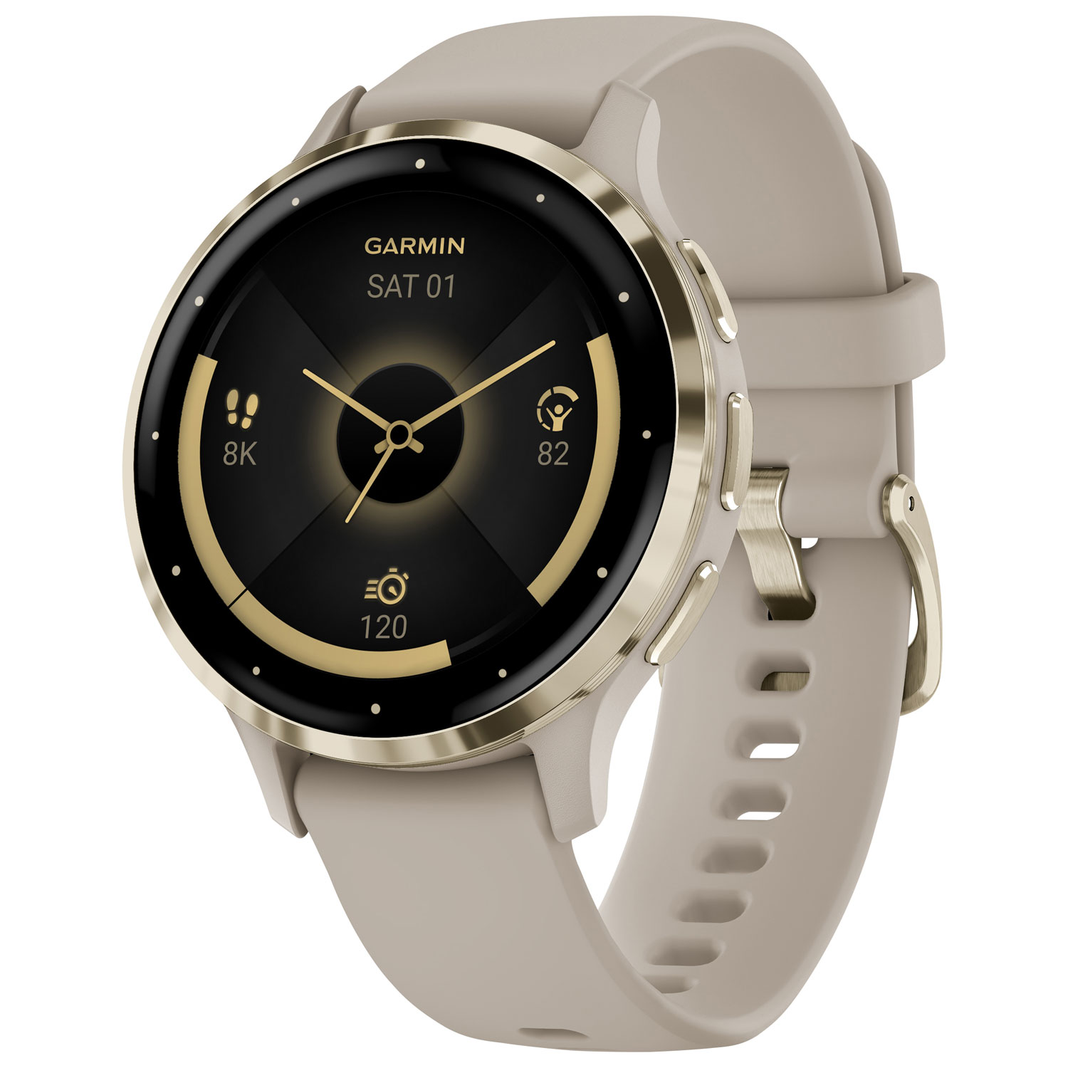 Garmin Venu 3S 42mm GPS Smartwatch with Heart Rate Monitor - French Grey