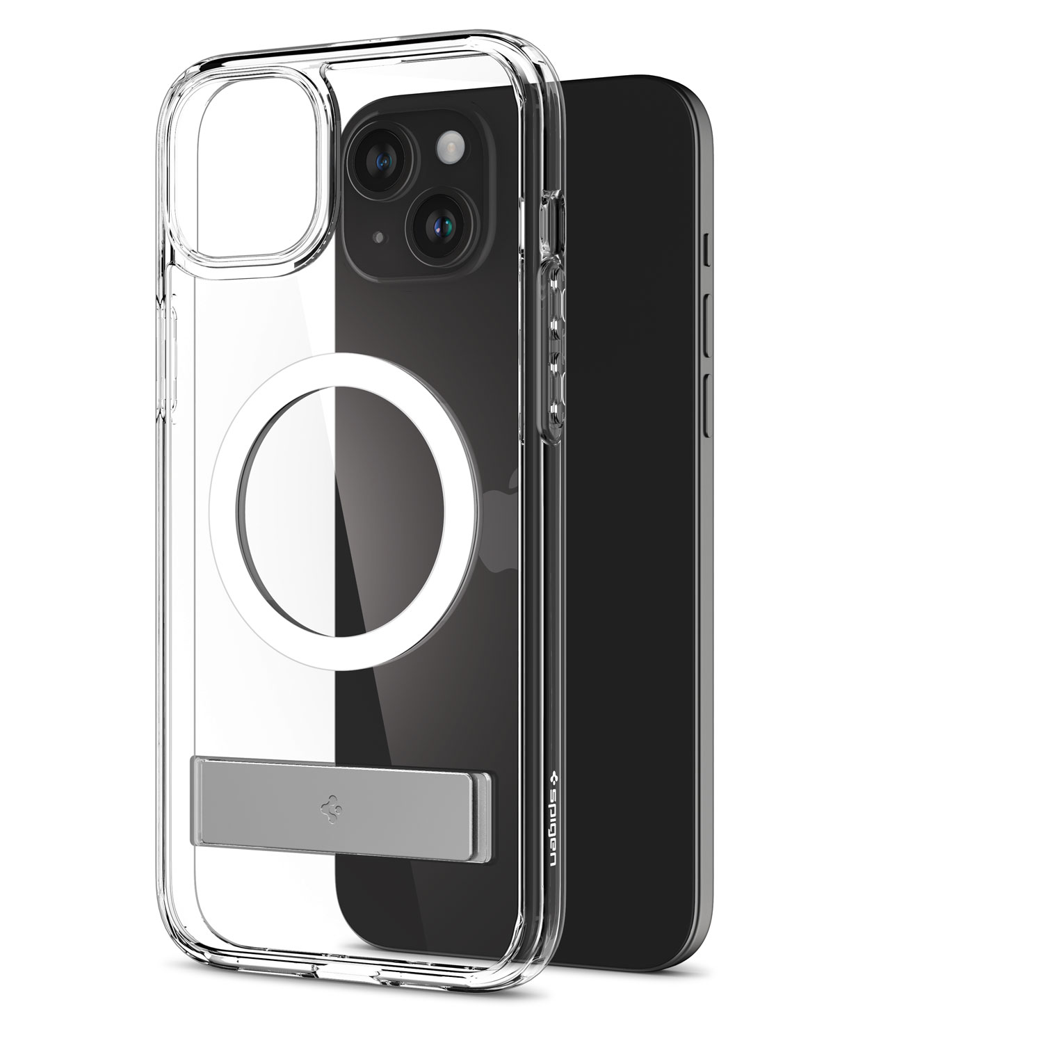 Spigen Slim Armor Essential S MagFit Fitted Hard Shell Case with MagSafe for iPhone 15 Plus - Clear