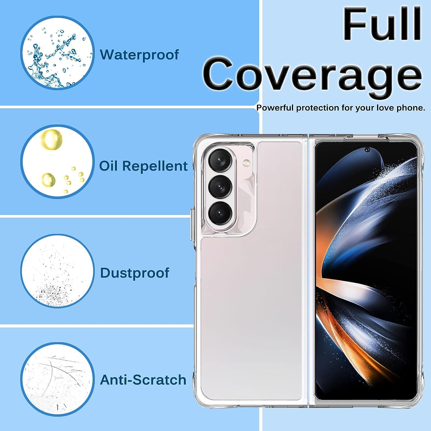 [CSmart] Étui rigide en TPUR ultra mince à l’arrière pour Samsung Z Flip 5, transparent