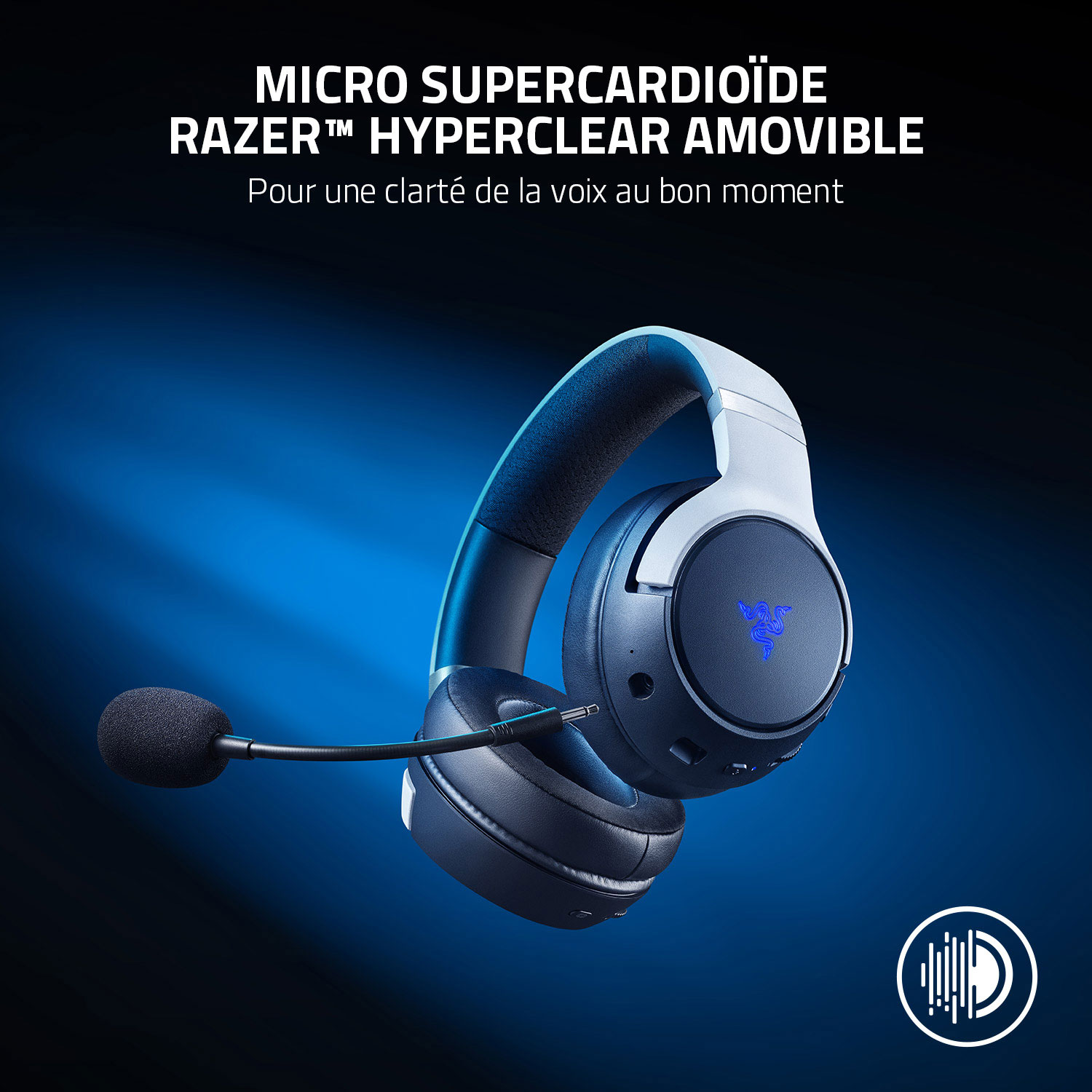 Casque de jeu sans fil double Kaira Pro de Razer pour PS5