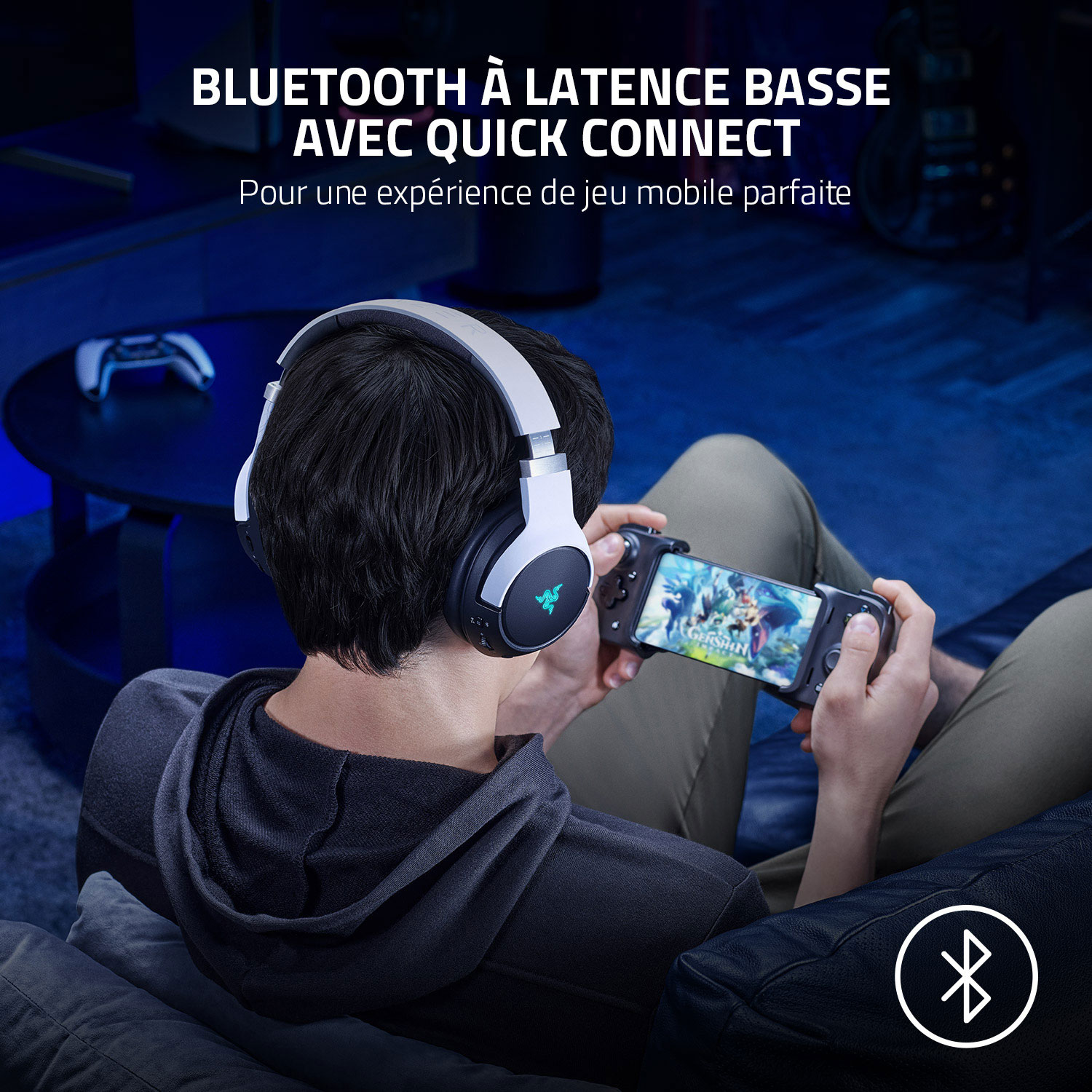 Casque de jeu sans fil double Kaira Pro de Razer pour PS5