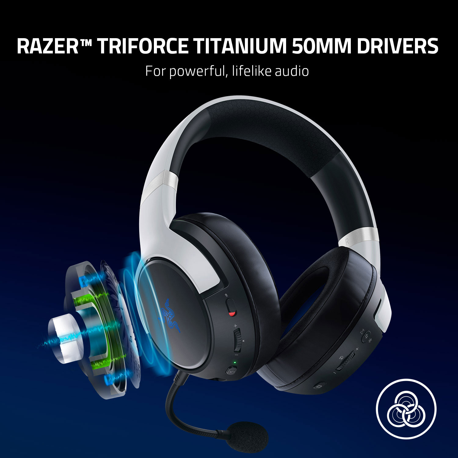 Casque de jeu sans fil double Kaira Pro de Razer pour PS5
