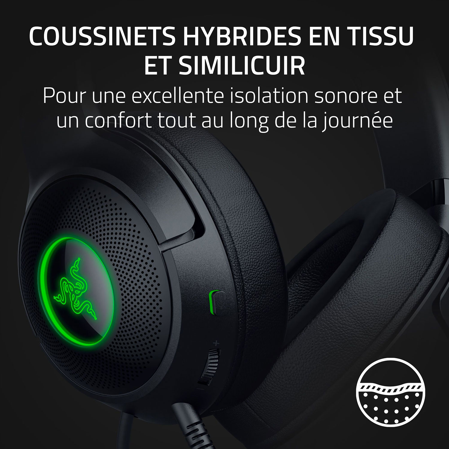 Casque de jeu Kraken Kitty V2 de Razer - Noir