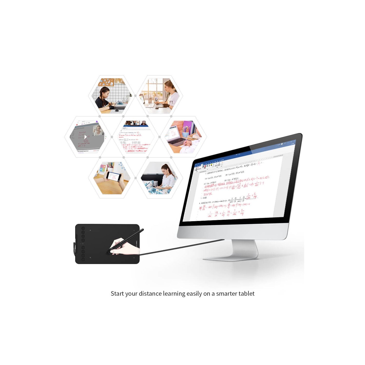 Tablette graphique sans fil Deco mini7 de XPPen; 7 pile au lithium intégrée de 4,37 po pour tablette portative; compatible avec