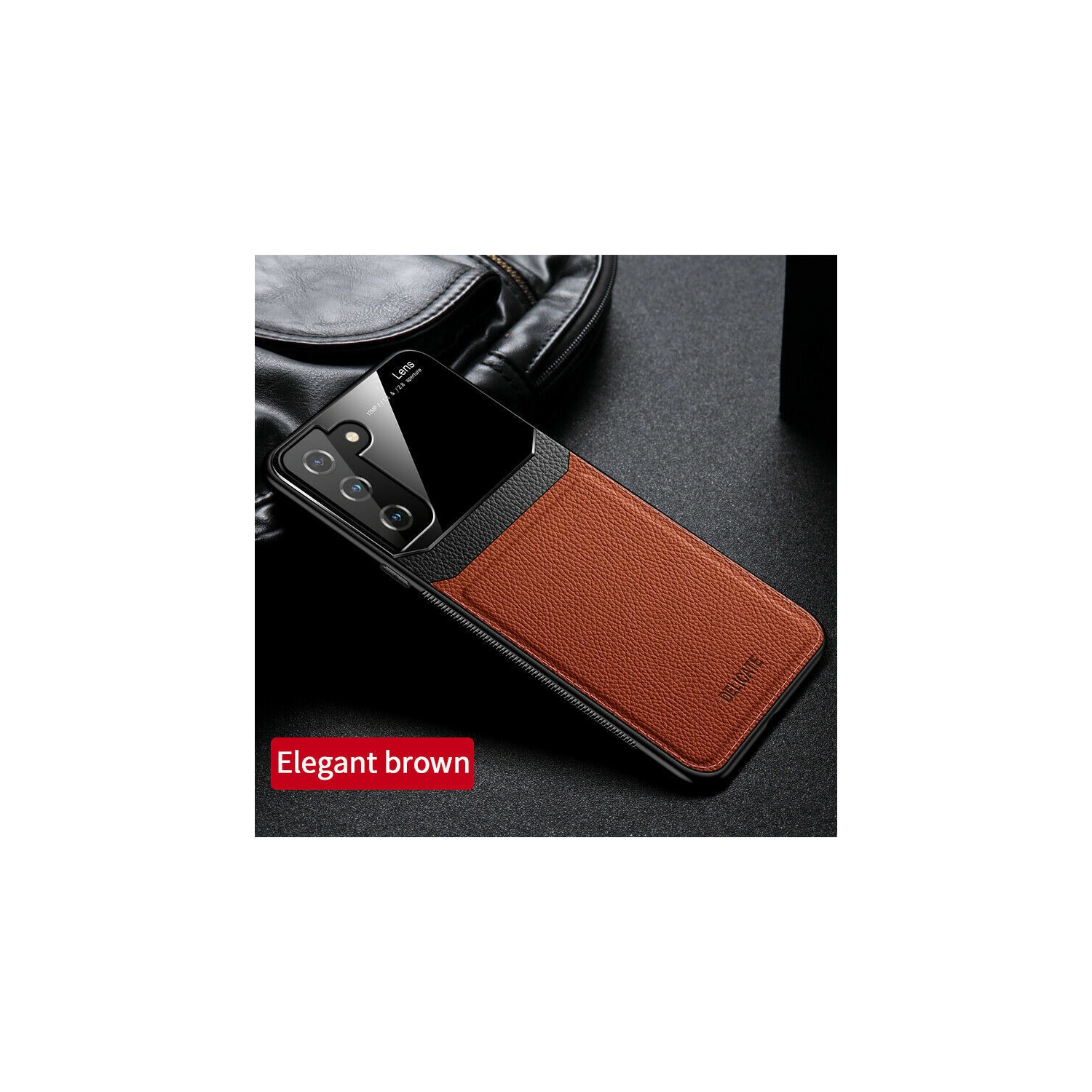 Étui en verre pour Samsung S22 coque mince en cuir pu étui antichoc avec technologie d’objectif polarisé - GRATUIT SHIPPNG