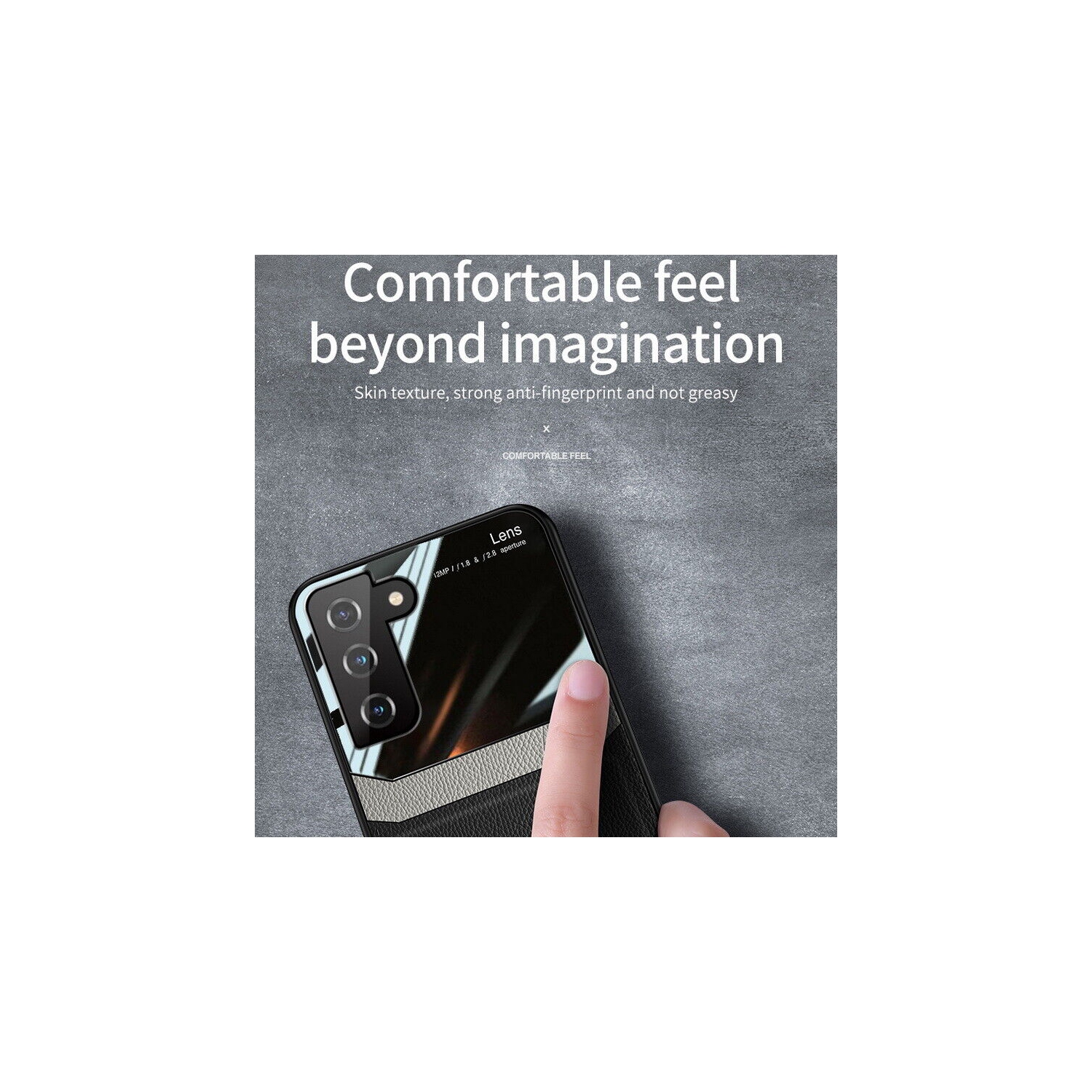 Étui en verre pour Samsung S22 coque mince en cuir pu étui antichoc avec technologie d’objectif polarisé - GRATUIT SHIPPNG