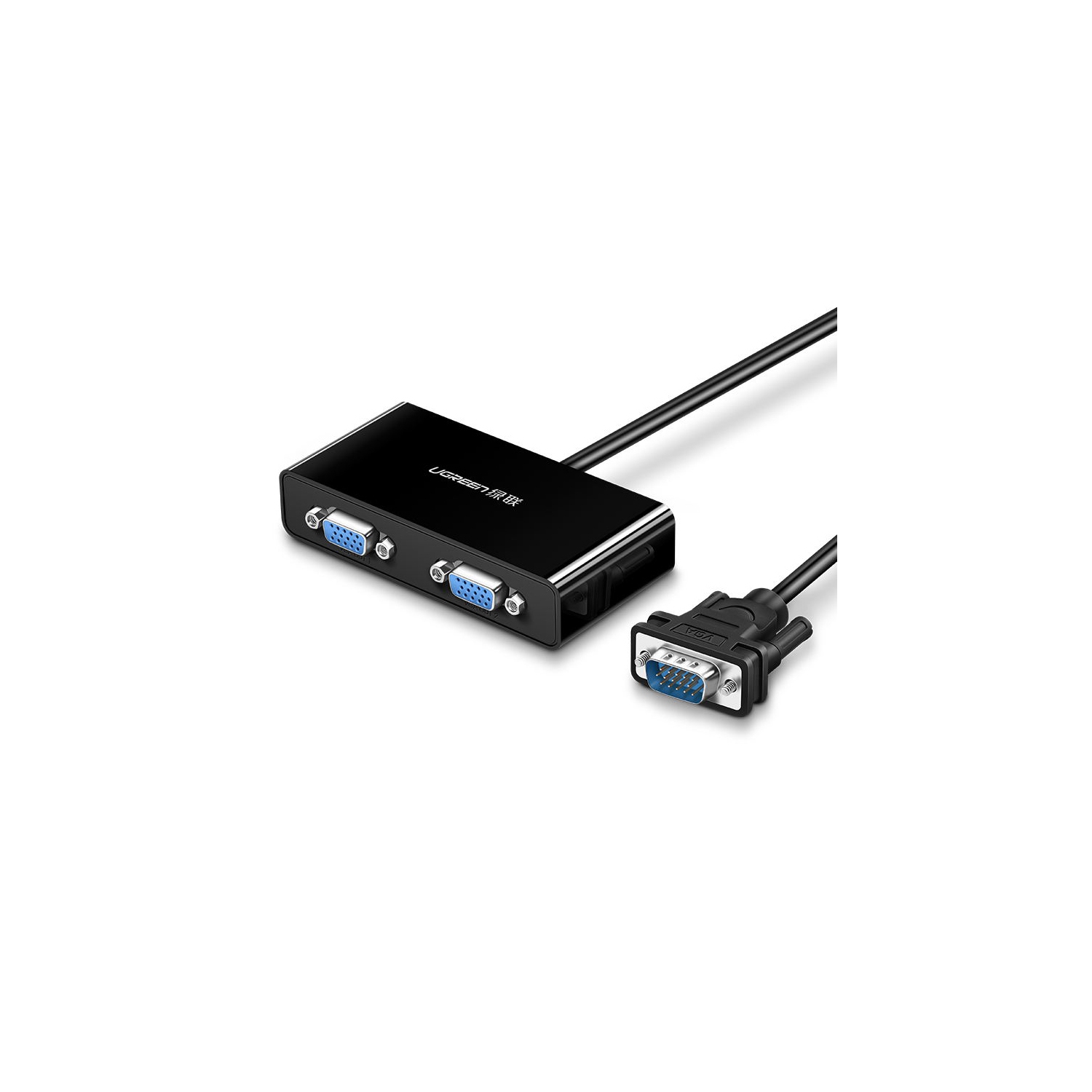 UGREEN VGA 1 in x 2 out Splitter VGA Male To 2 VGA Female Monitor 3ft (1 m), Black