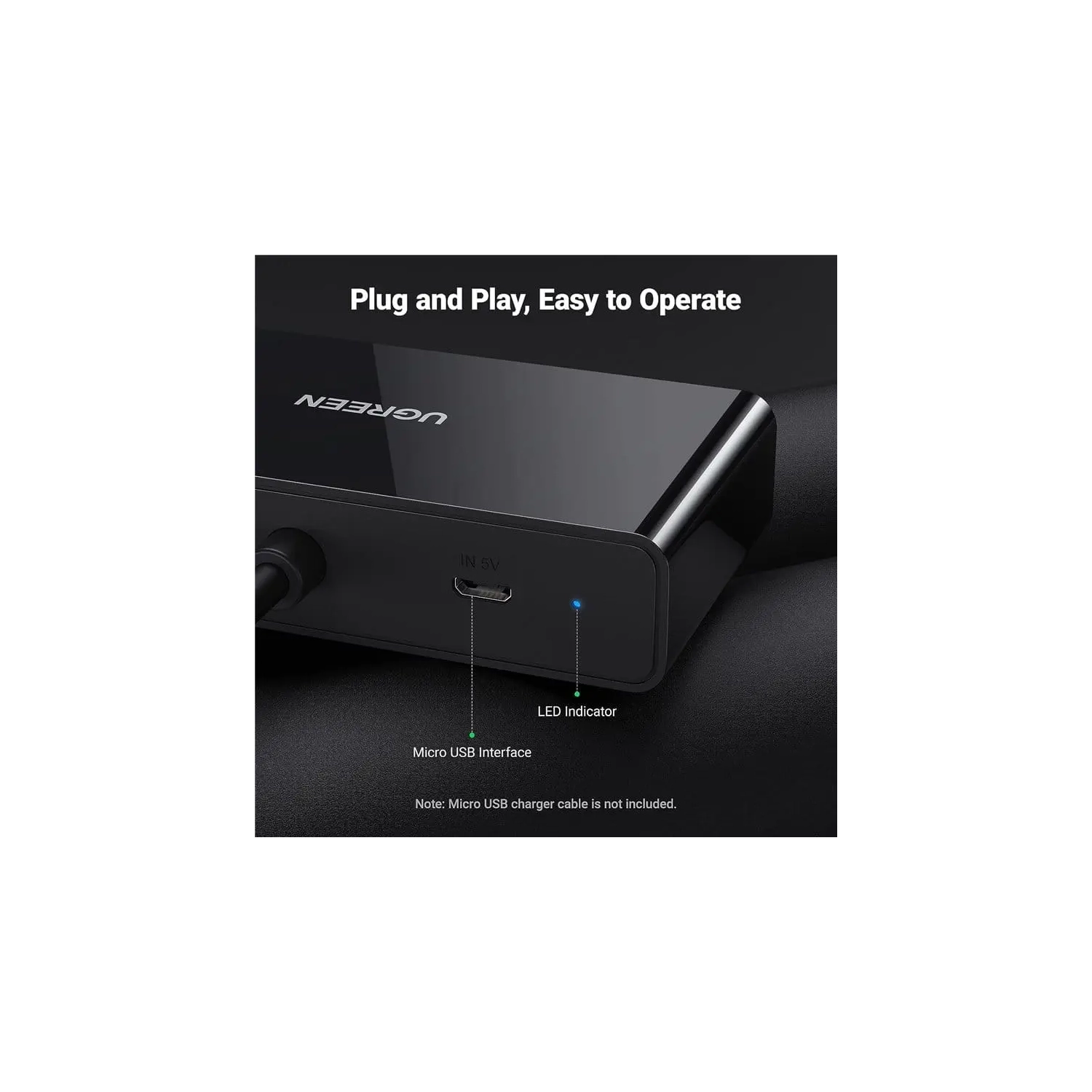 UGREEN VGA 1 in x 2 out Splitter VGA Male To 2 VGA Female Monitor 3ft, Black