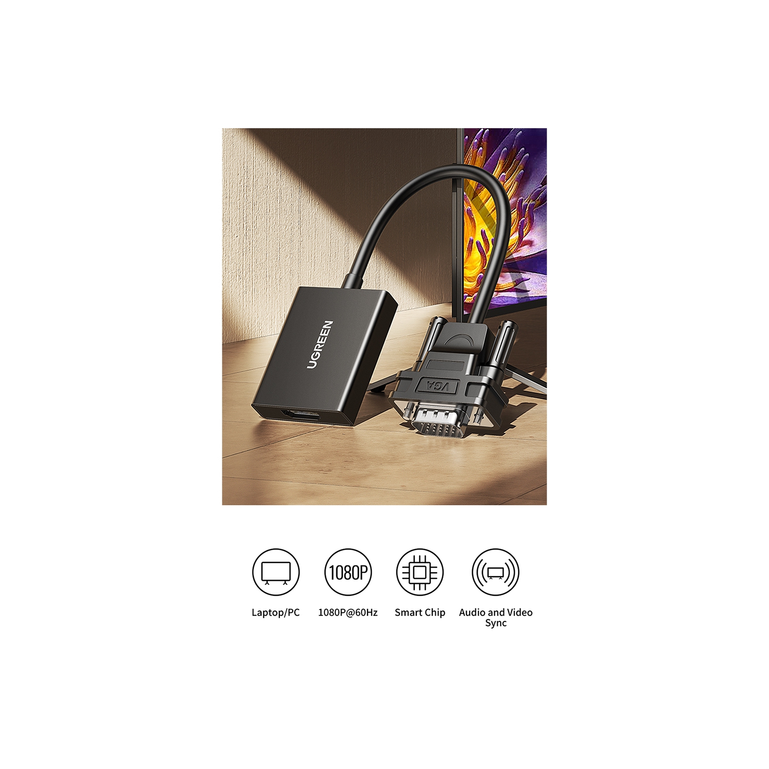 UGREEN VGA Male to HDMI Female Adapter