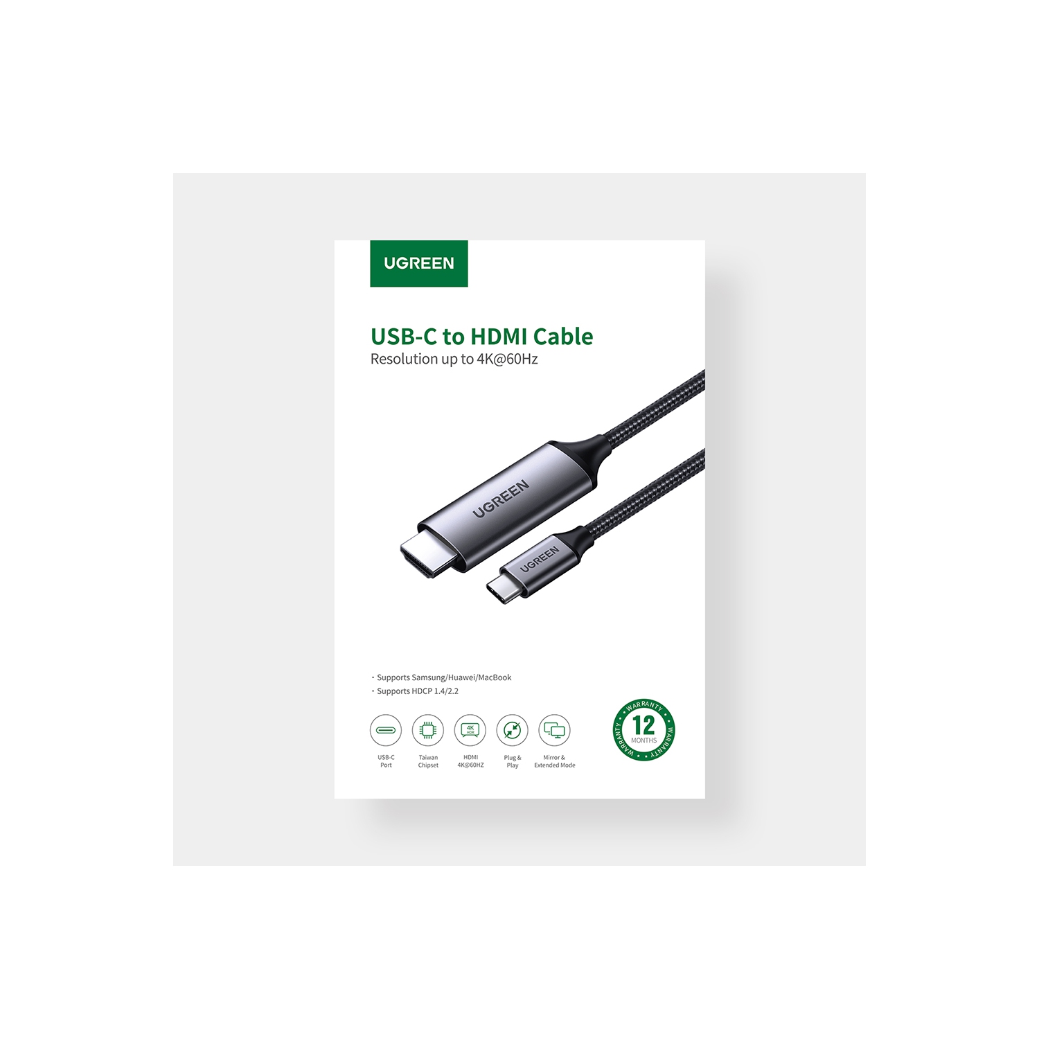 UGREEN Type C To HDMI Cable - 1.5 Meters