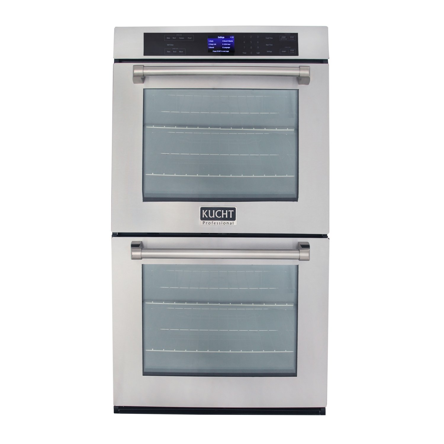 KUCHT Professional 30&nbsp;po 10 pi3 avec Four mural électrique double à convection véritable et autonettoyant en acier inoxydable