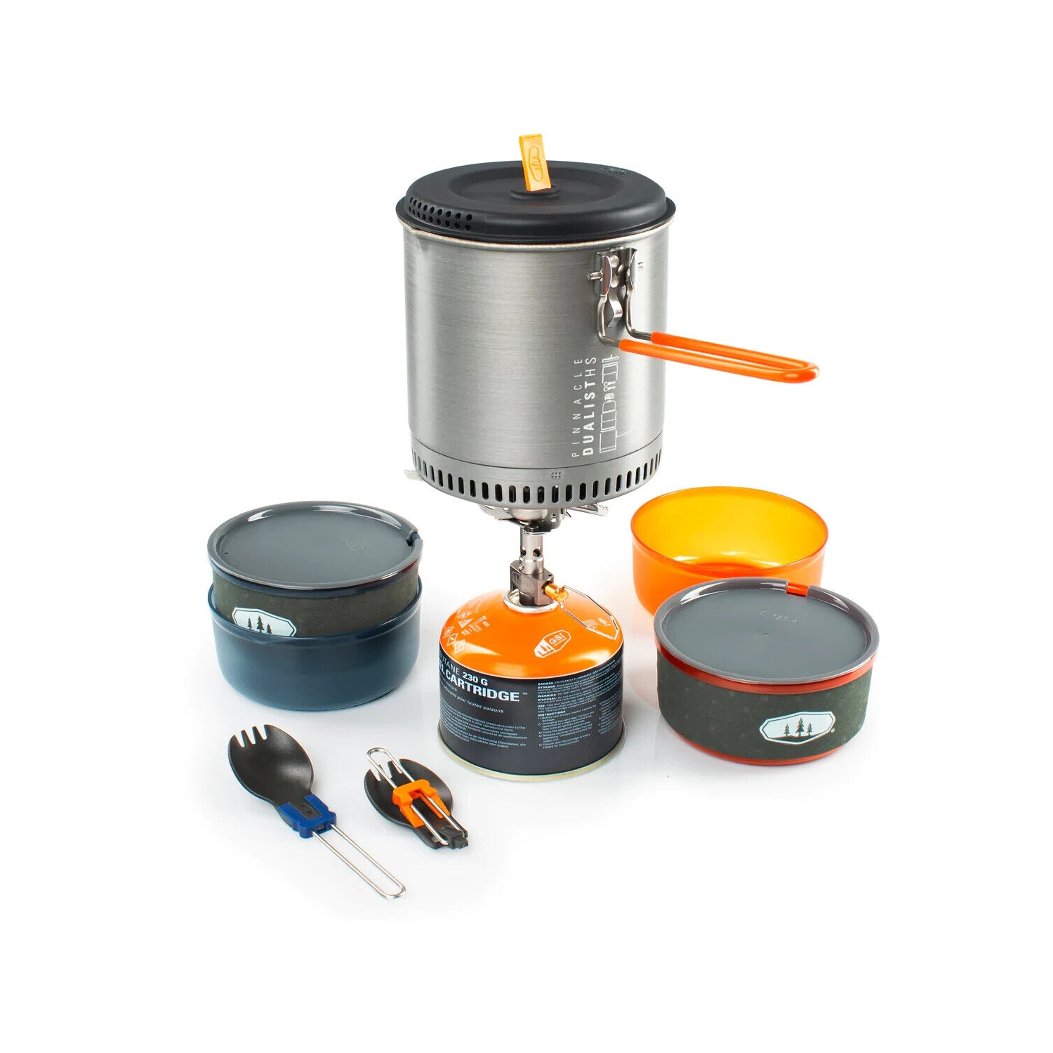 GSI Outdoors Pinnacle Dualist Hs Complete | Stove included aluminum 1.8L boiler
