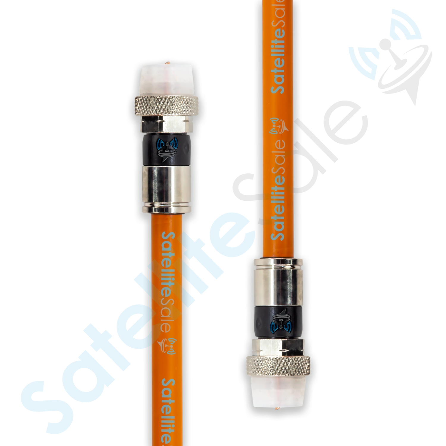 SatelliteSale Outdoor RG6 Coaxial 1800 Mhz Underground Burial Flooded Cable Universal Wire Polyethylene Orange Cord 10 Feet