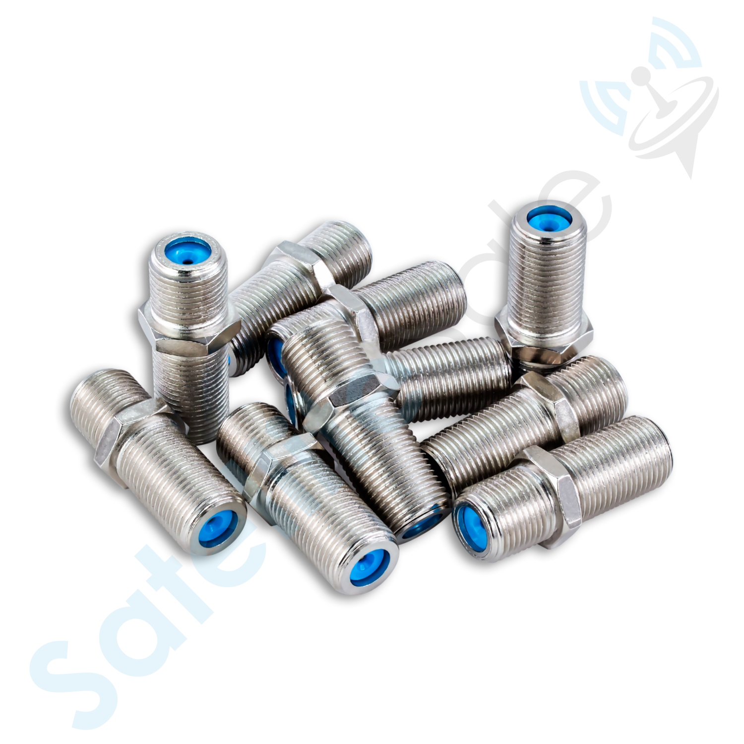 SatelliteSale High-Frequency F81 Coaxial Barrel Connectors Female to Female F-Type 3Ghz Adapter Coupler