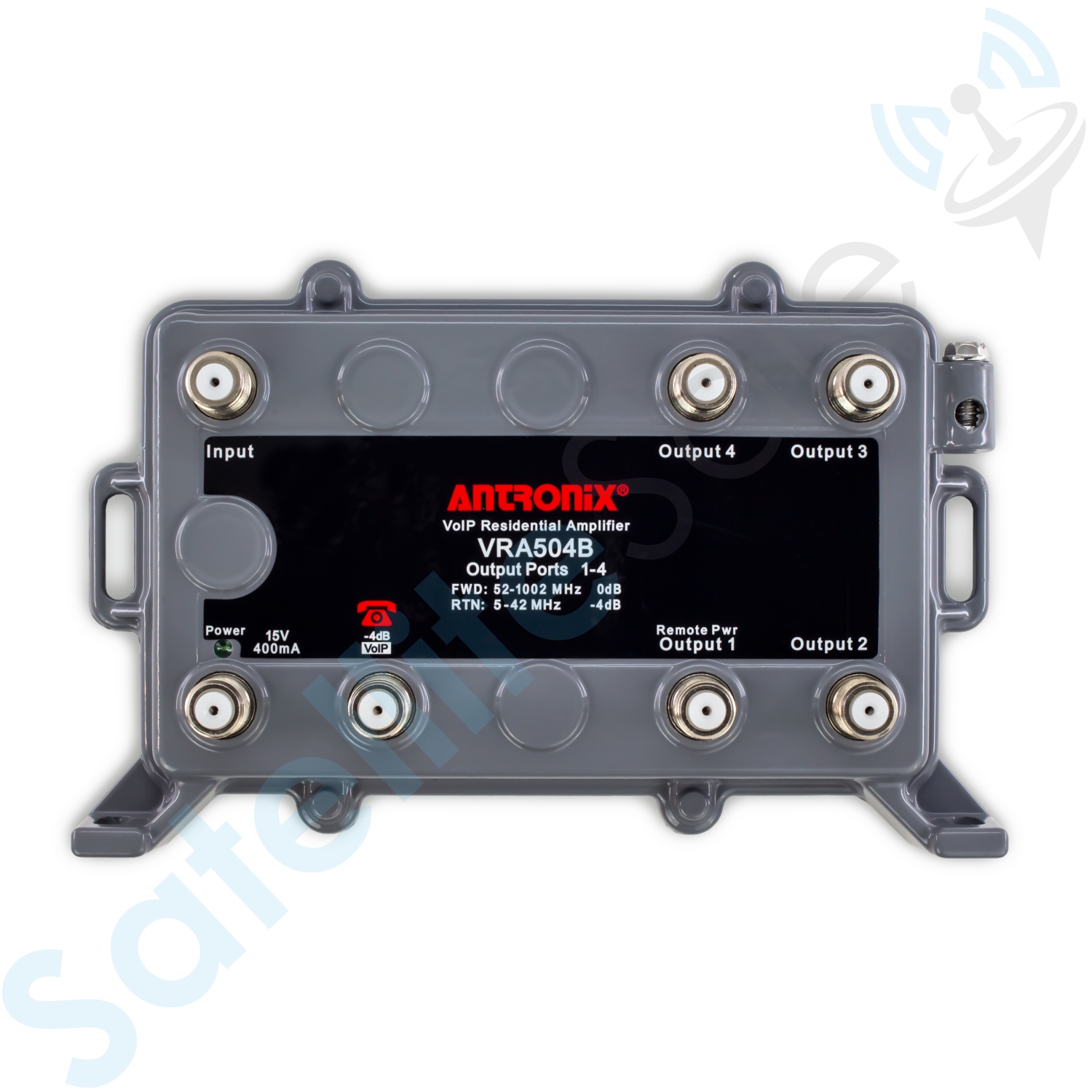 Antronix VRA504B/ACP 75Ohm VoIP Integrated Residential Amplifier 4+1P Kit by SatelliteSale