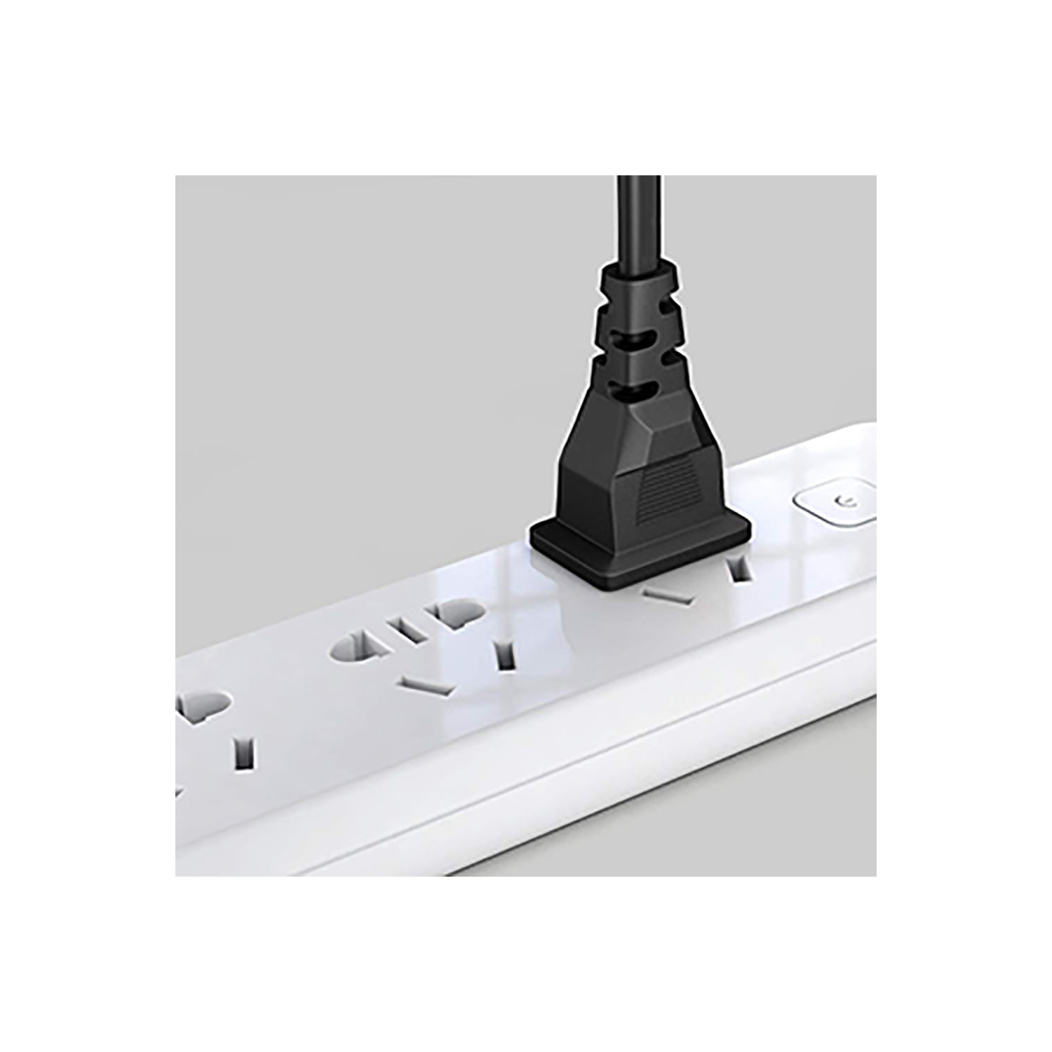 Câble d'alimentation universel c.a. à connecteur carré/rond à 18AWG 2 broches de SatelliteSale, fil universel en PVC, noir