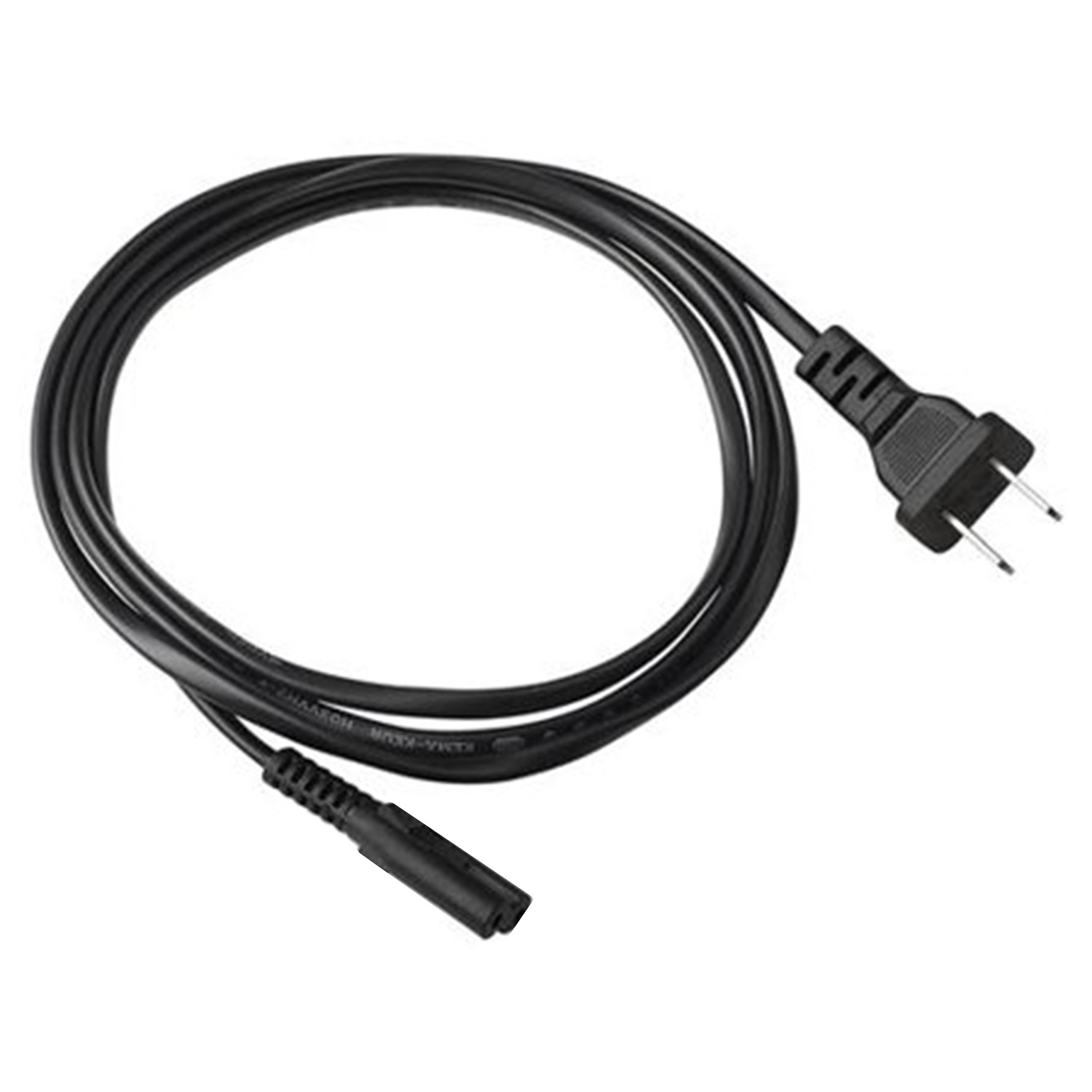 SatelliteSale – connecteur c.a. universel à 18AWG 2 broches à connecteur carré/rond, câble d’alimentation universel en PVC, câble noir, 15 pi