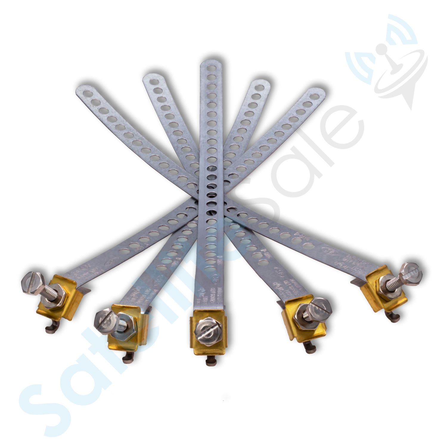 SatelliteSale Galvanized Steel Grounding Strap Flexible and Adjustable