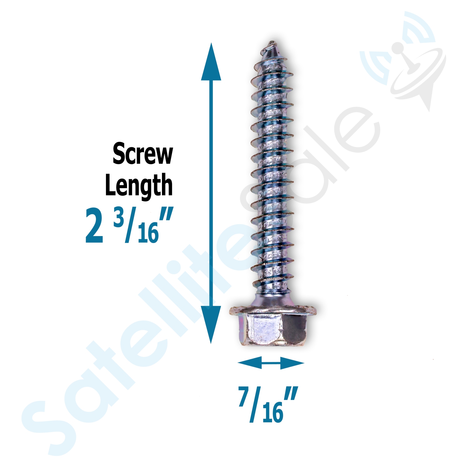 SatelliteSale Universal Roof Patch Kit 10x Zinc Plated Lag Bolts and 5x Mastic Pitch Pads