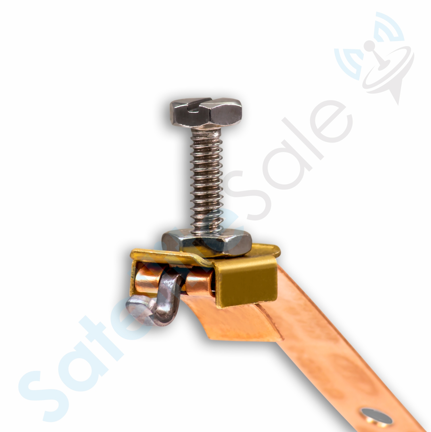 SatelliteSale Copper Coated Grounding Strap 12" Flexible and Adjustable Pack of 10 Pieces