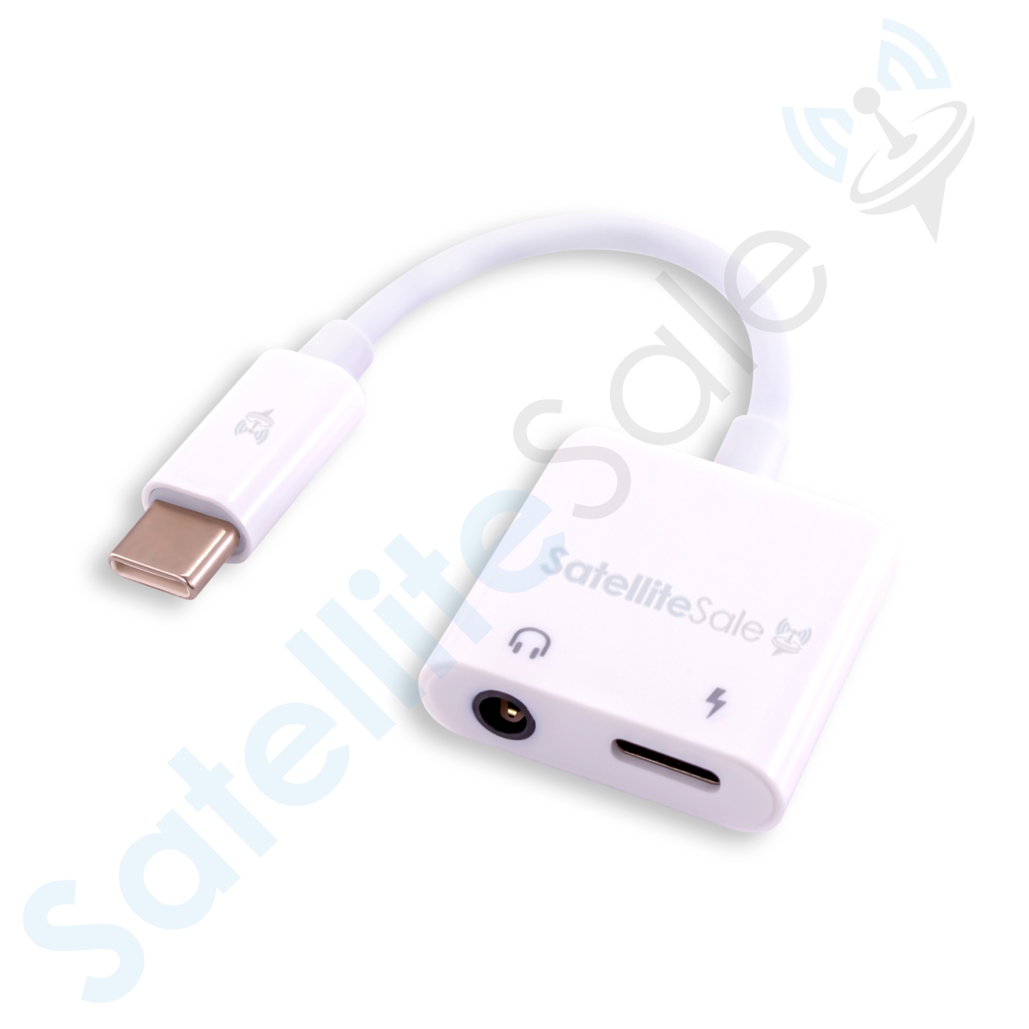 SatelliteSale Universal USB Type C to AUX 3.5mm Jack and USB Type-C Charger Adapter Male to Female Converter