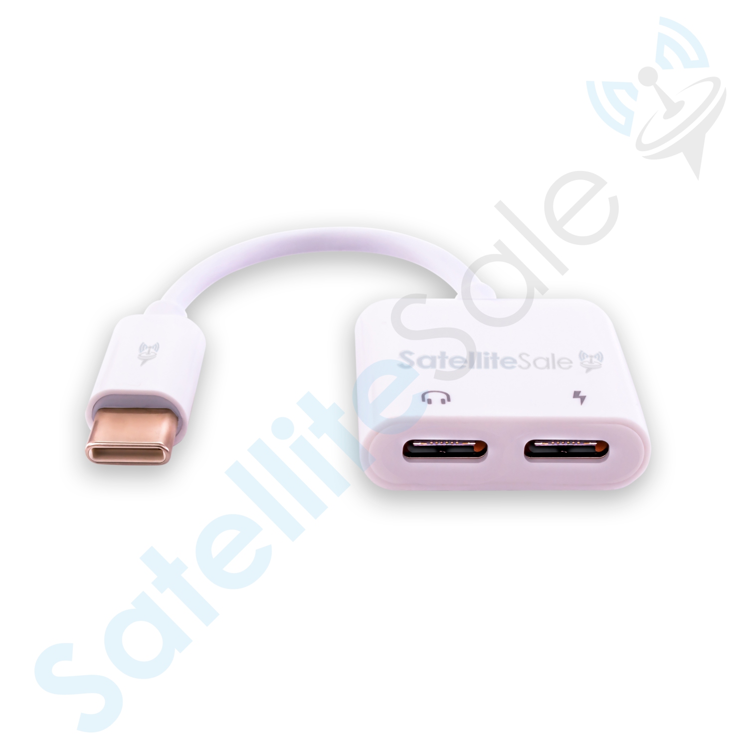 SatelliteSale Universal USB Type C to 2-Port USB Type-C Charger Adapter Male to Female Converter