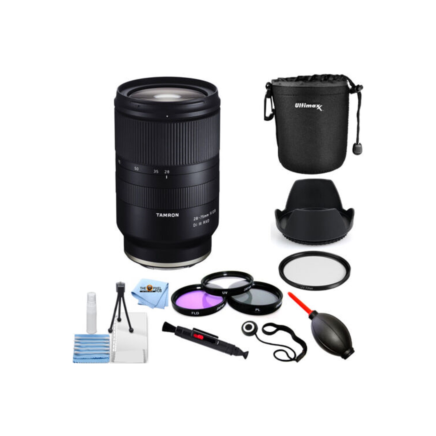 Tamron 28-75mm f/2.8 Di III RXD Lens for Sony E A036 Pro Bundle with Lens  Pouch, Filter Kit, Lens Cap Keeper + MORE 