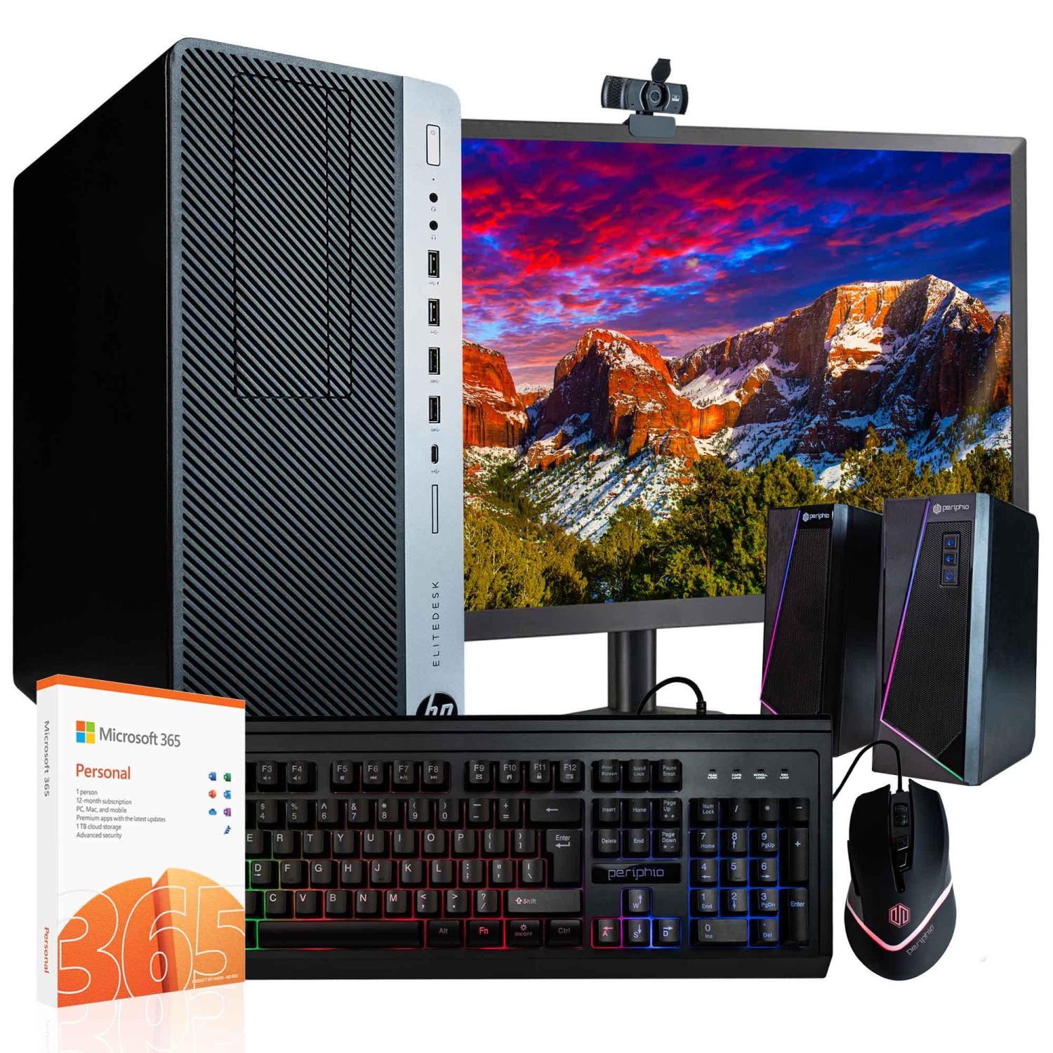 Refurbished(Good) HP EliteDesk 800G4 Tower Desktop Computer | Hexa Core Intel i7 (3.4)| 16GB DDR4 RAM | 500GB SSD| Win 11 Pro | New 22in LCD Monitor| Office 365 | Home or Office PC
