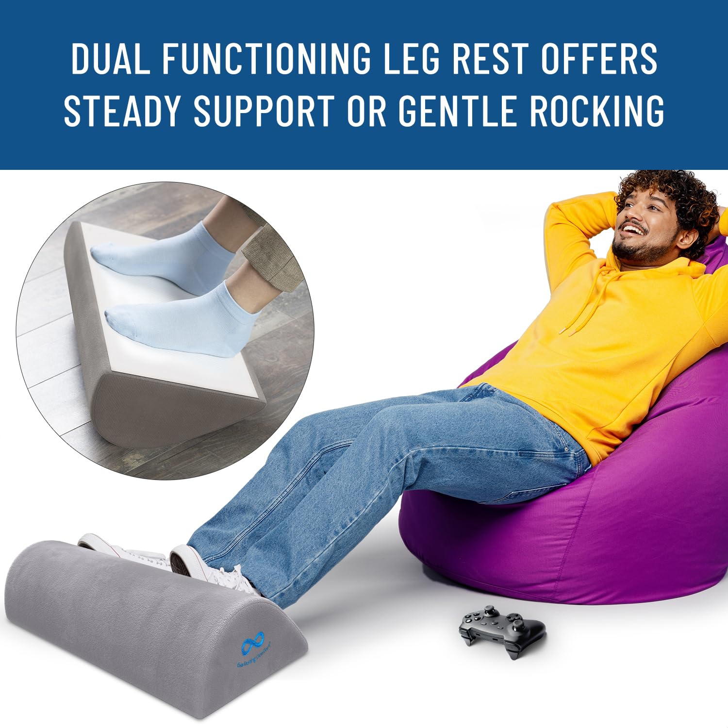 Comfort Foot Rest for Under Desk at Work w/Premium ComfortFoam™ - Desk Foot Rest Ergonomic Design for All-Day Support, Pain Relief - Foot Stool