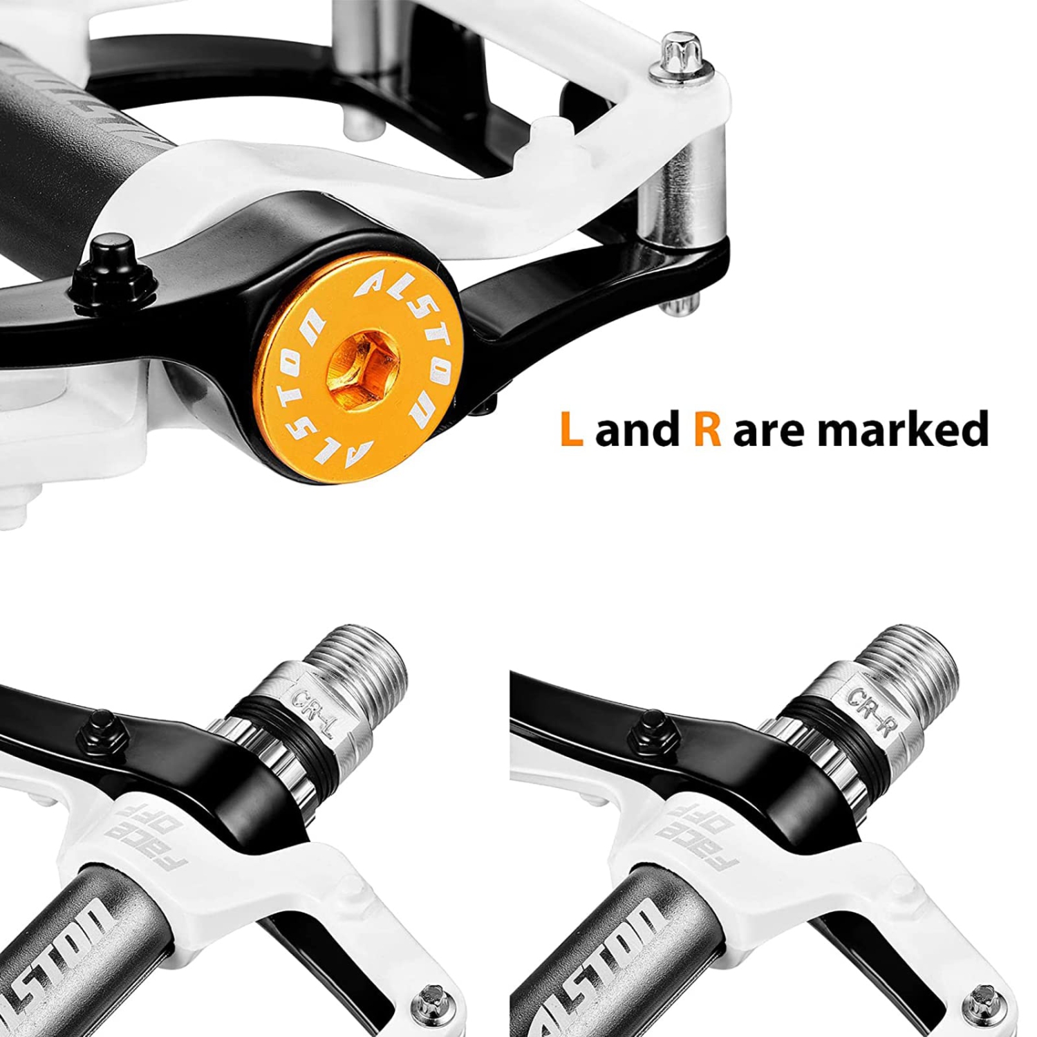 Road Bicycle MTB Aluminum Strong Pedal, Super Powerful CR-MO 9/16 Spindle 3 Pcs Ultra Sealed Bearings Face Off Pedals