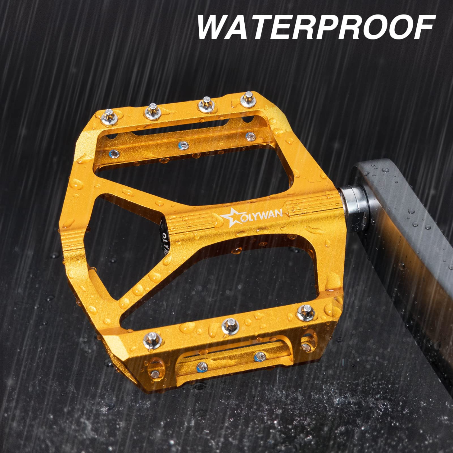 Pédales de vélo de montagne pédales de vélo plate de plate-forme de vélo VTT pédales de roulement durable en alliage CNC de 9/16" pour la plupart des