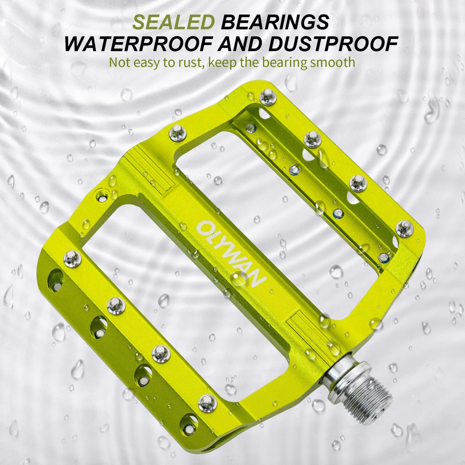 Mountain Bike Pedals MTB Bicycle Platform Bicycle Flat Pedals 9/16" CNC Alloy Durable Bearing Pedals for Most Bikes BMX MTB Road Bicycle