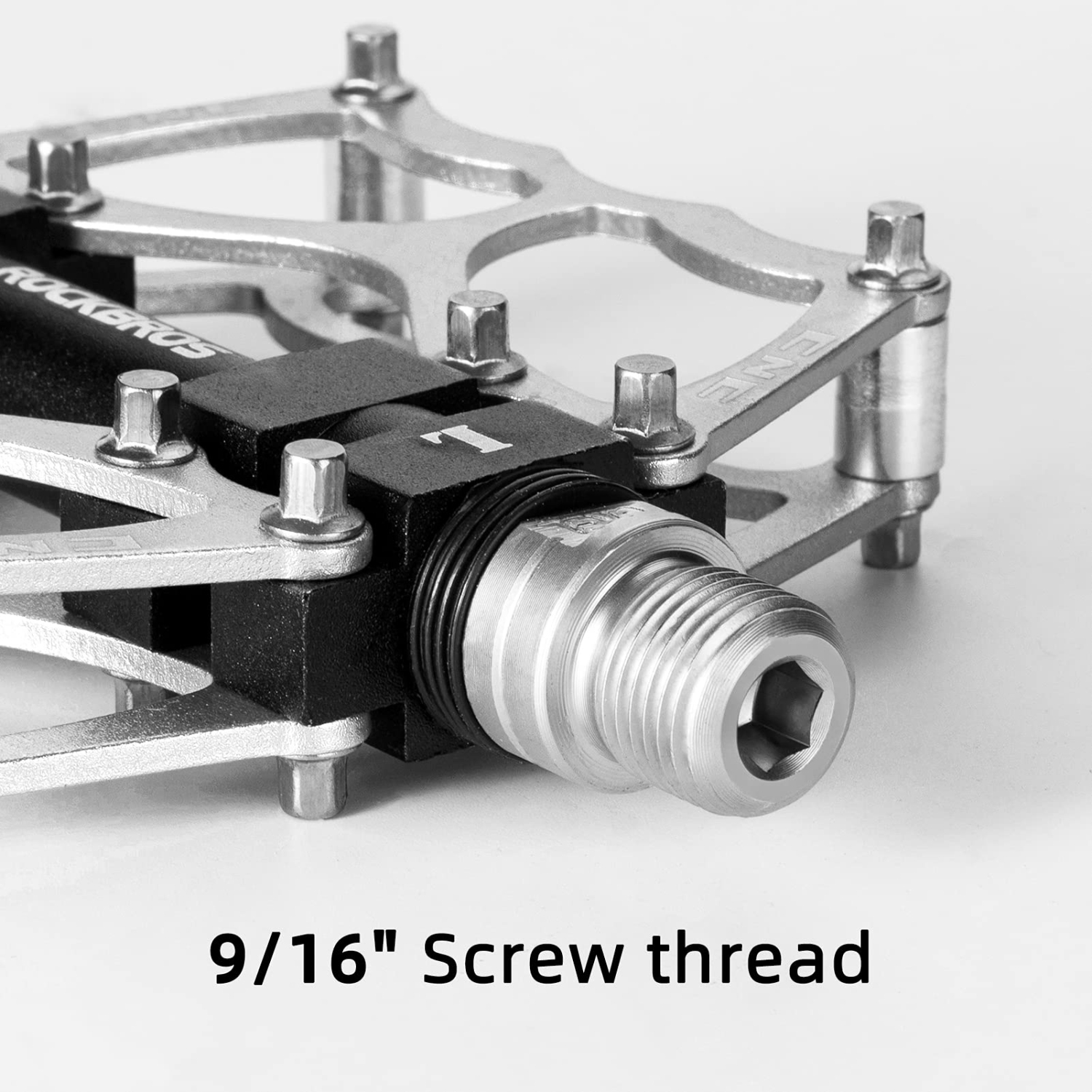 Mountain Bike Pedals Non-Slip MTB Pedals Durable Lightweight Aluminum Alloy Bicycle Pedals for Mountain Bikes Commuter Bike Leisure Bikes 9/16"