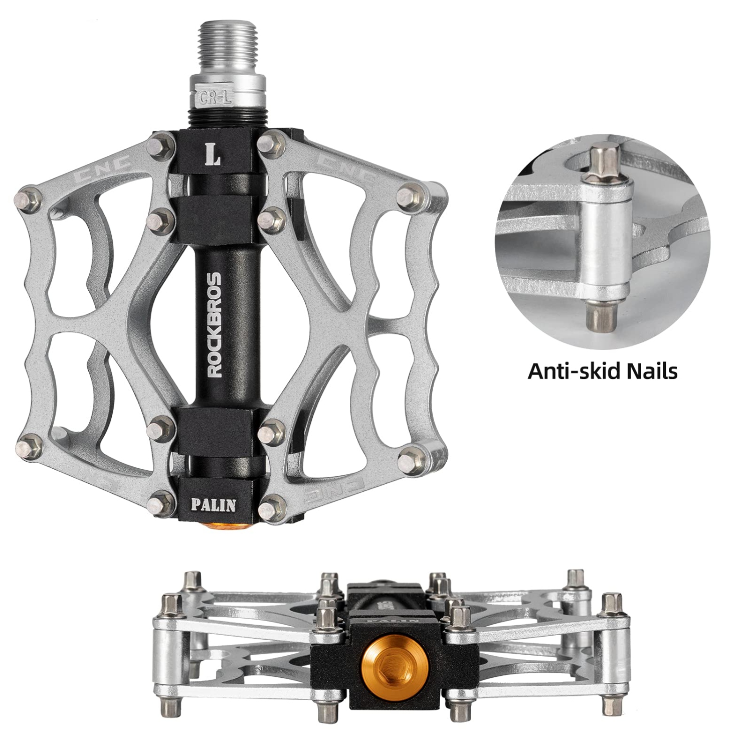 Mountain Bike Pedals Non-Slip MTB Pedals Durable Lightweight Aluminum Alloy Bicycle Pedals for Mountain Bikes Commuter Bike Leisure Bikes 9/16"