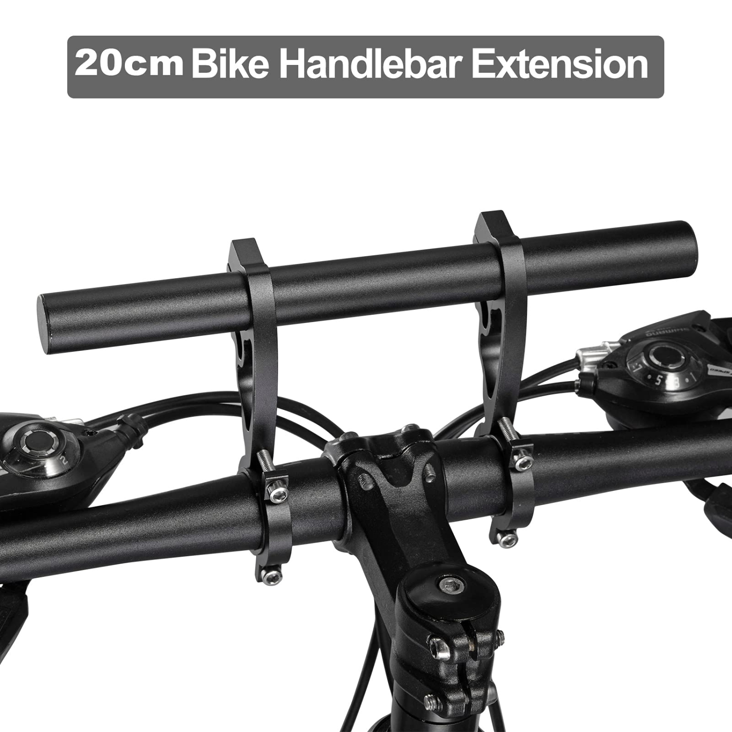 Prolongateur de guidon de vélo, support de guidon double en alliage d'aluminium léger et durable pour lampe de vélo E-Bike indicateur de vitesse GPS