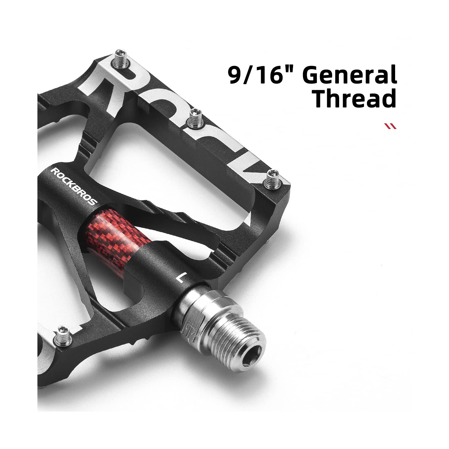 Mountain Bike Pedals MTB Pedals CNC Non-Slip Lightweight Aluminum Alloy Bicycle Pedals Sealed Bearings Bicycle Platform Pedals 9/16" BMX Road Bike