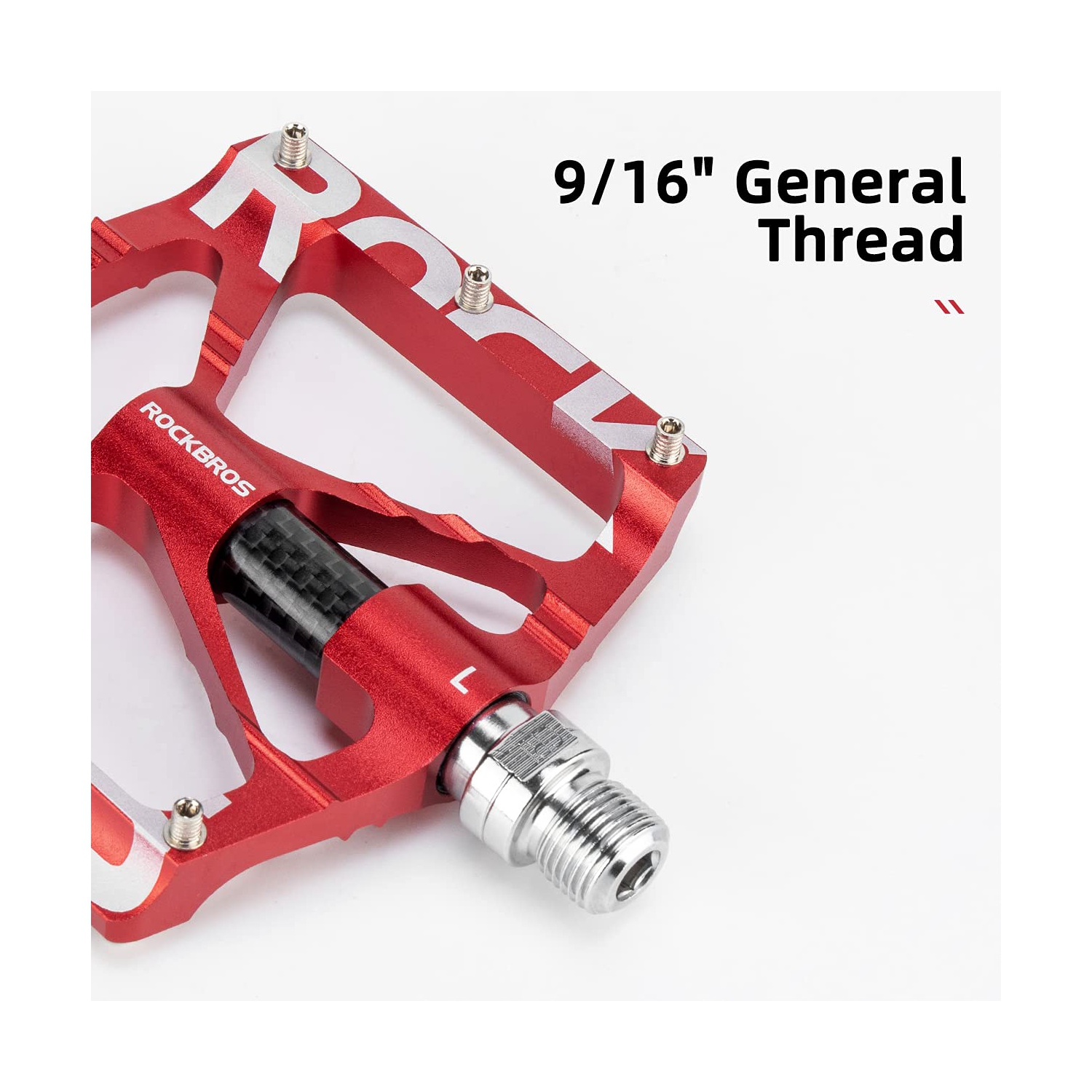 Mountain Bike Pedals MTB Pedals CNC Non-Slip Lightweight Aluminum Alloy Bicycle Pedals Sealed Bearings Bicycle Platform Pedals 9/16" BMX Road Bike