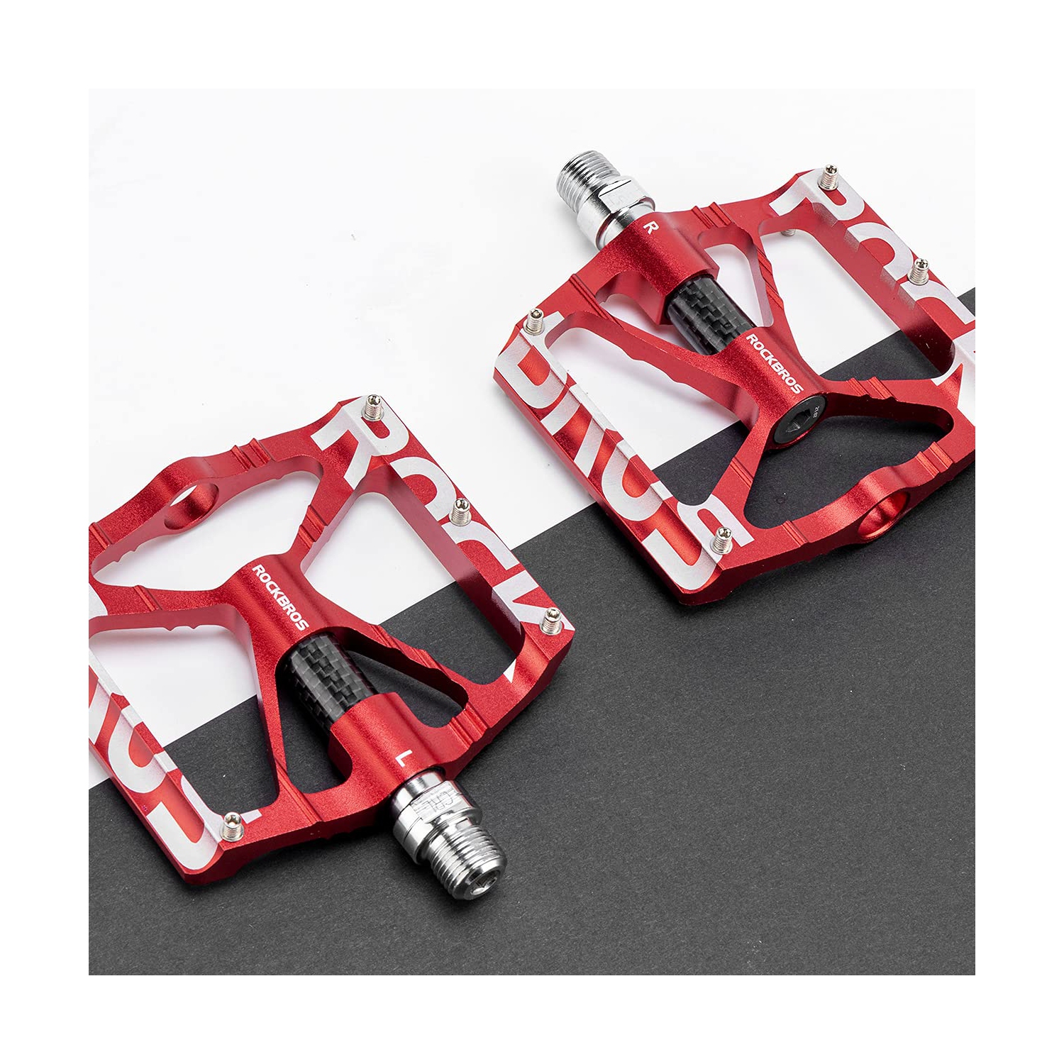 Mountain Bike Pedals MTB Pedals CNC Non-Slip Lightweight Aluminum Alloy Bicycle Pedals Sealed Bearings Bicycle Platform Pedals 9/16" BMX Road Bike