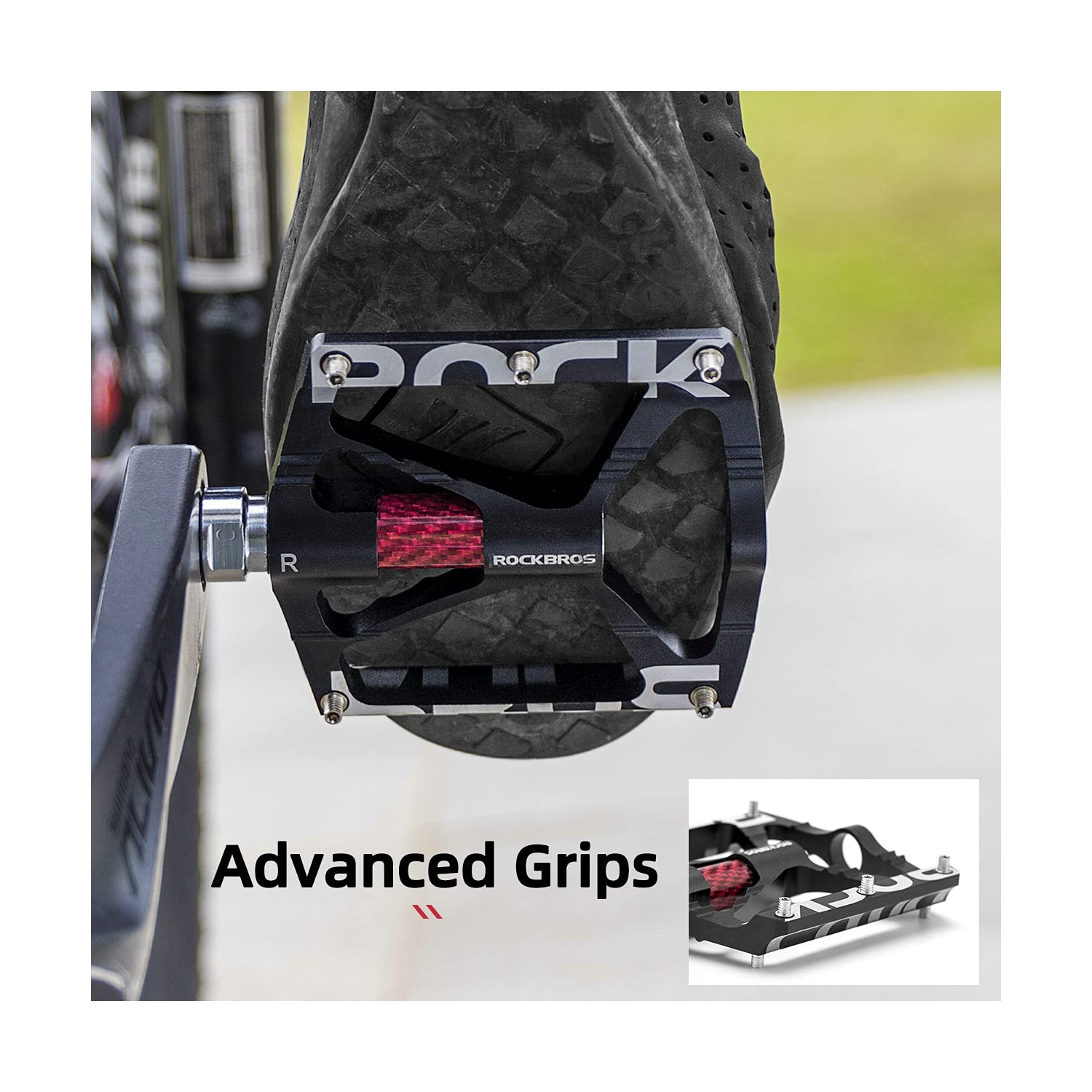 Mountain Bike Pedals MTB Pedals CNC Non-Slip Lightweight Aluminum Alloy Bicycle Pedals Sealed Bearings Bicycle Platform Pedals 9/16" BMX Road Bike