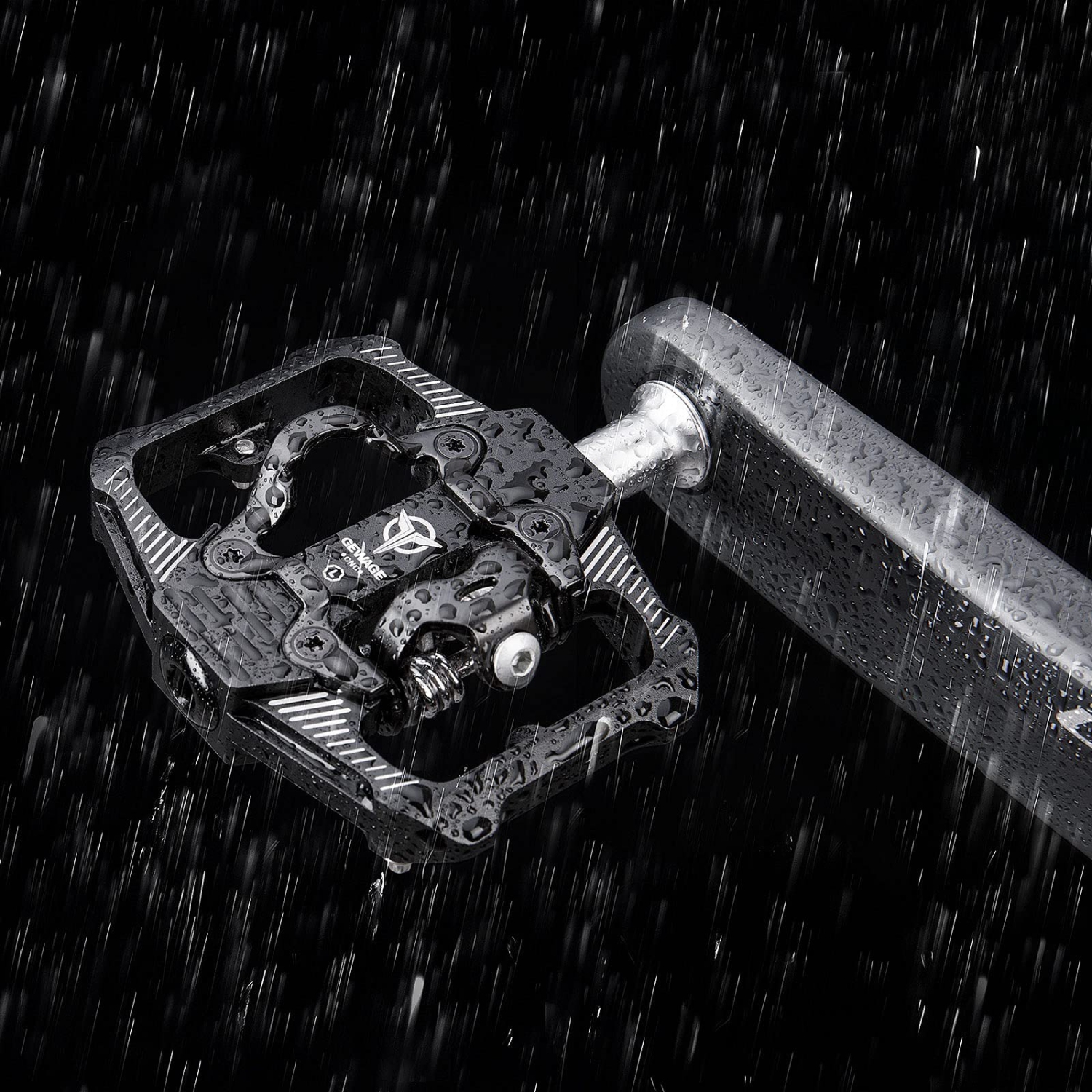 Mountain Bike Pedals - Dual Function Flat and Clipless Pedal - 3 Sealed Bearing Platform Pedals Clipless Compatible, Bicycle Pedals for BMX Spin