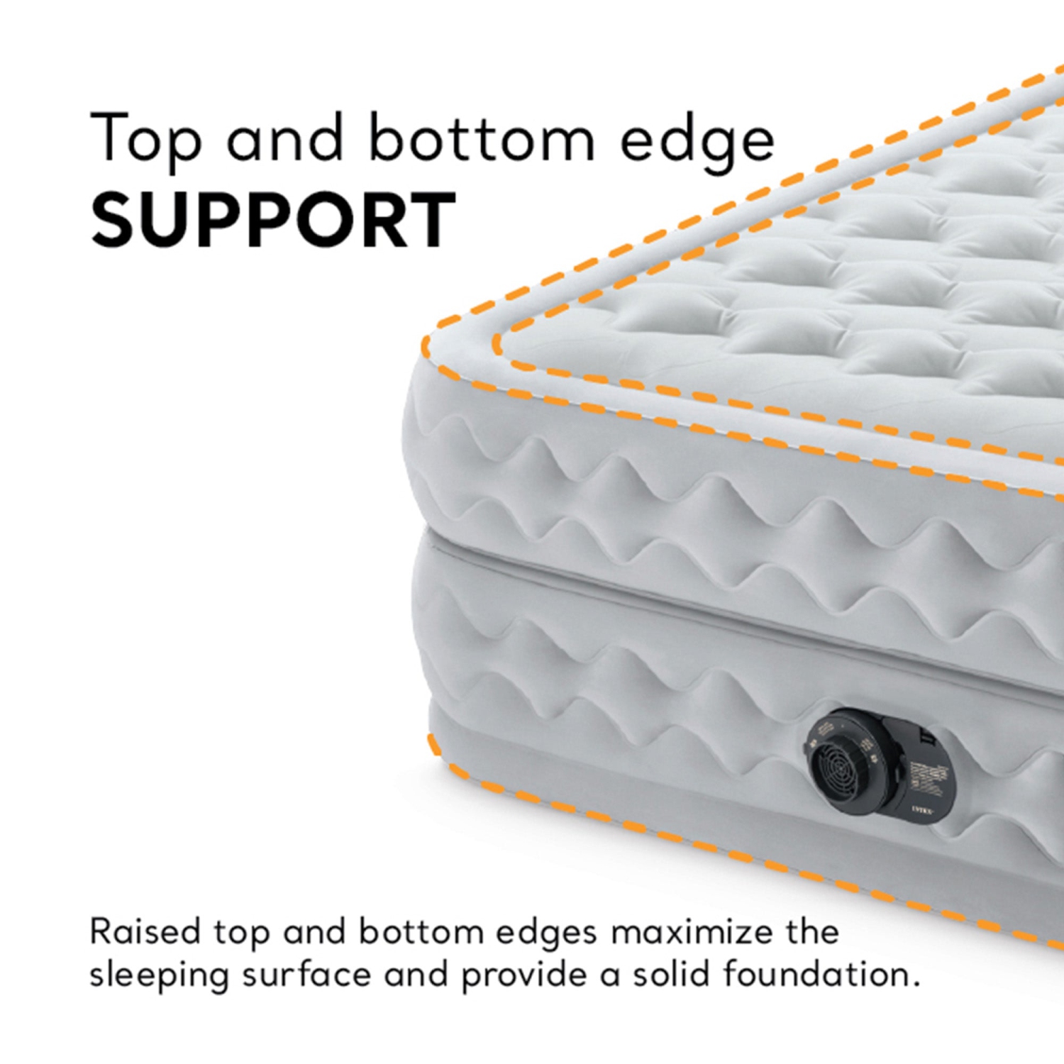 Matelas pneumatique Dura-Beam Deluxe Supreme Air-Flow, grand lit 20 po, pompe électrique intégrée