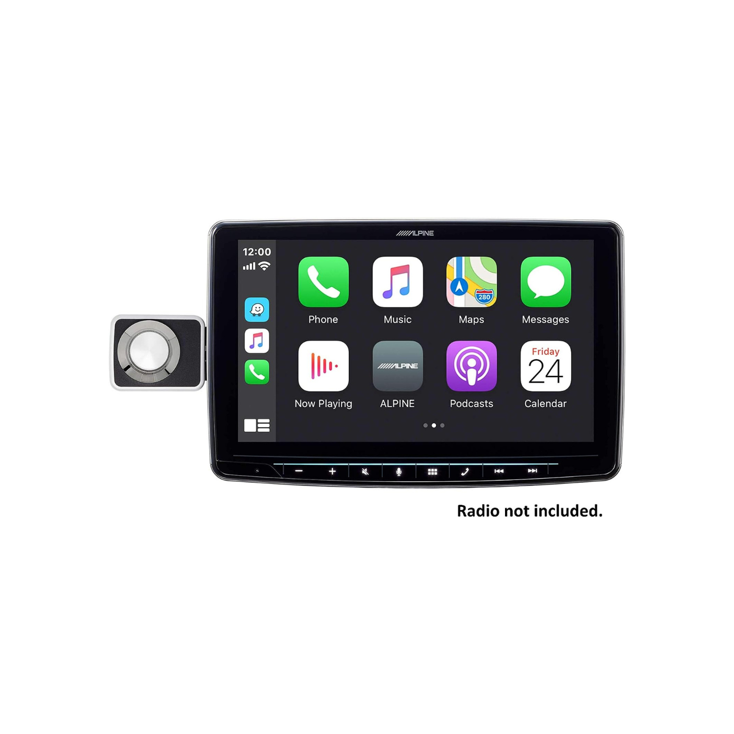 Alpine RUX-H01 Halo Remote Bass Knob Controller for Alpine X, R, & S Amplifiers