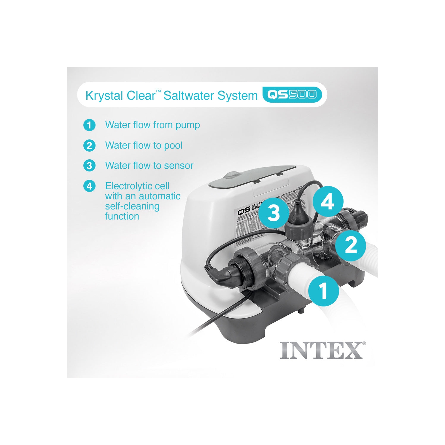 Système Intex Krystal d'eau salée transparente