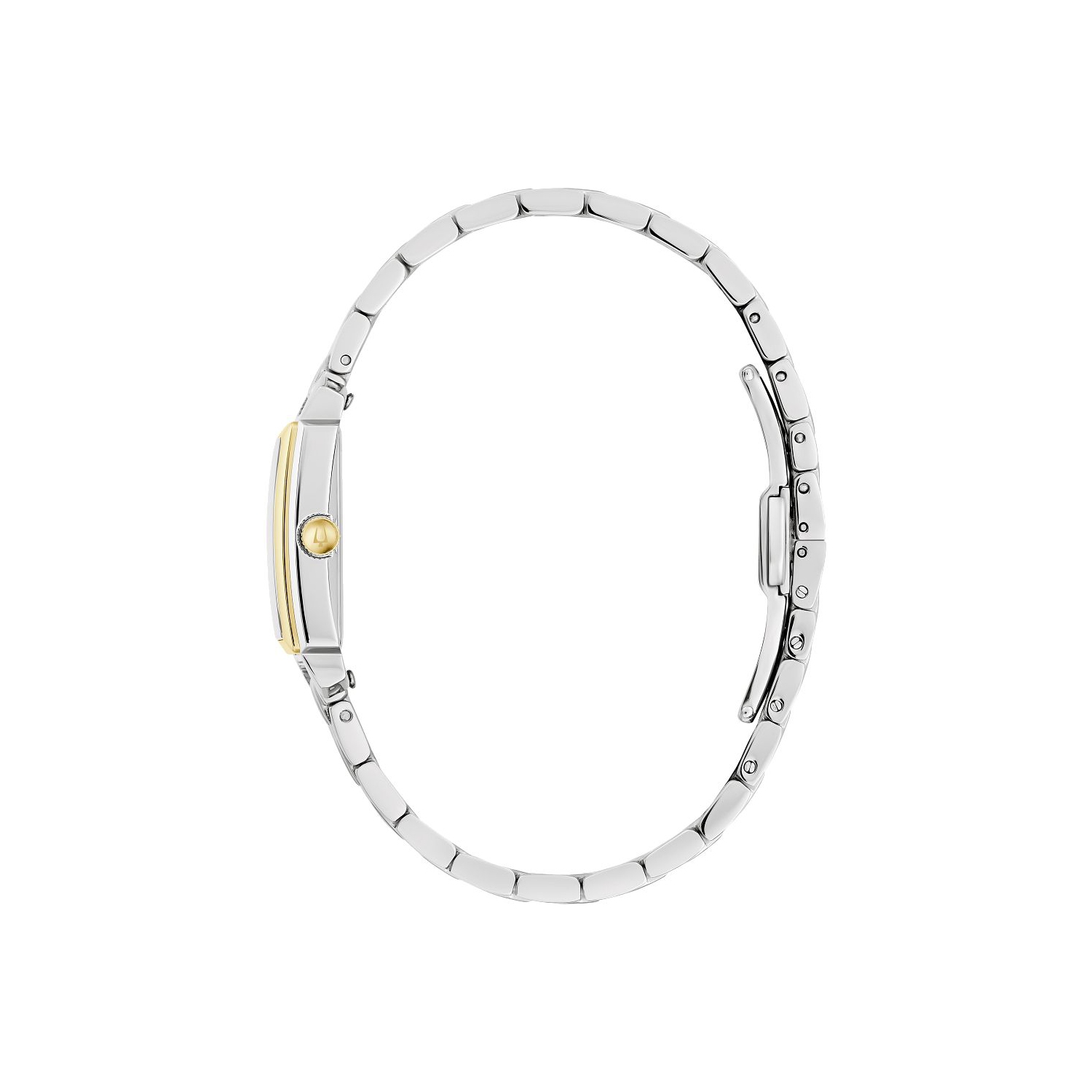 Bulova Ladies Sutton Quartz Watch 21mm Two-Tone Stainless Steel Case Two-Tone SS Bracelet with White Dial
